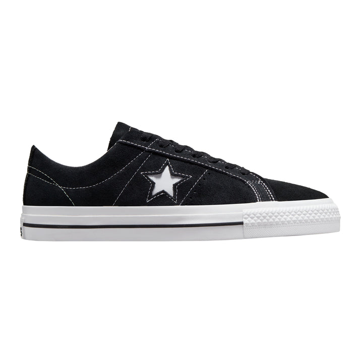 CONS One Star Pro Suede Shoes - Black/ Black/ White