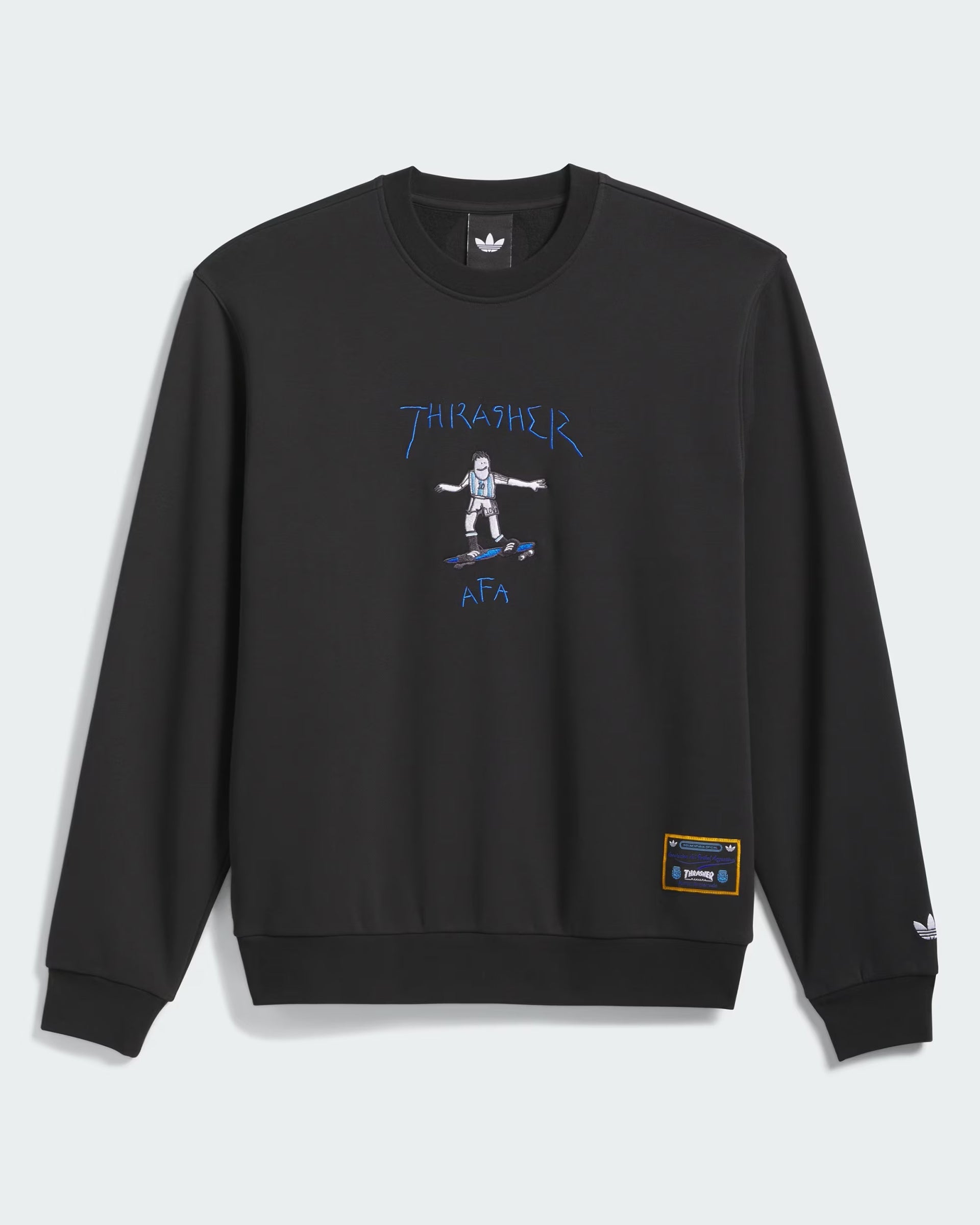 Argentina x Thrasher Crewneck Sweatshirt - Black – Garage Skateshop