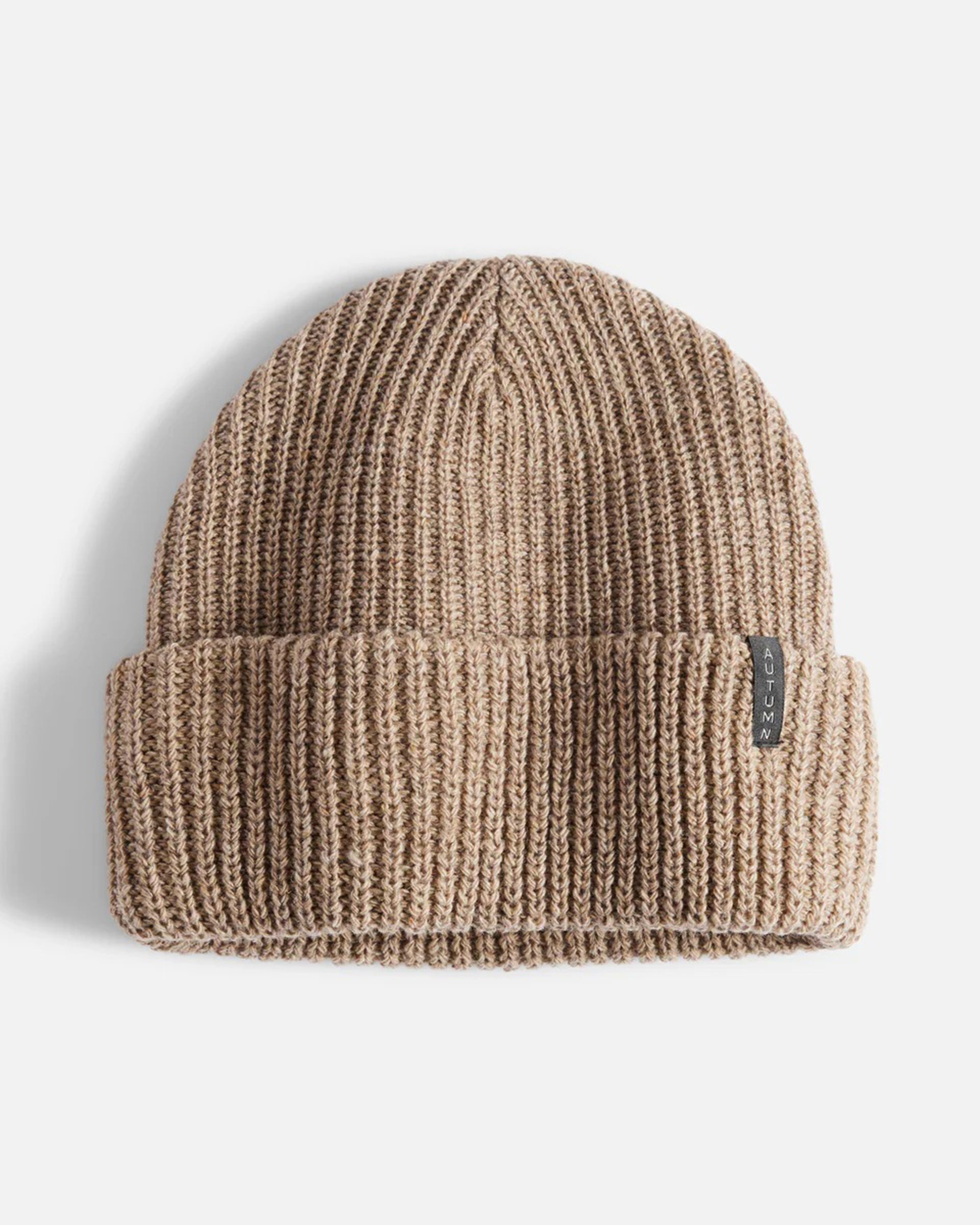 Tan Ribbed Knit Beanie Wholesale Classic Ribbed Knit Beanie Bulk main image 3
