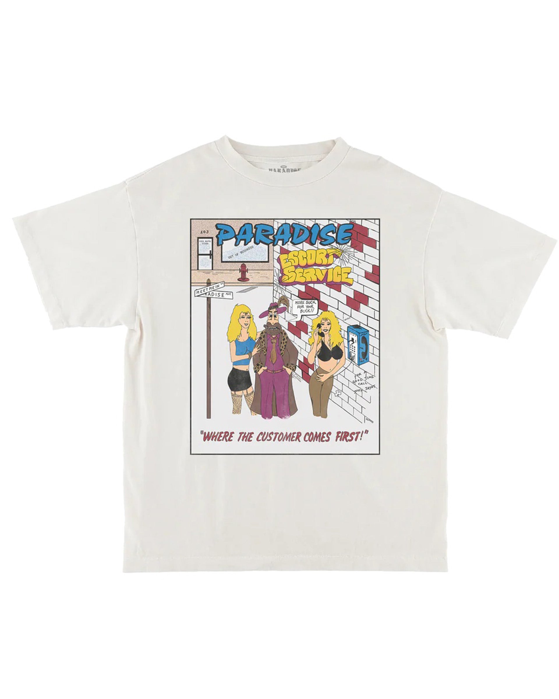 Escort Services S/S T-Shirt - Off White – Garage Skateshop