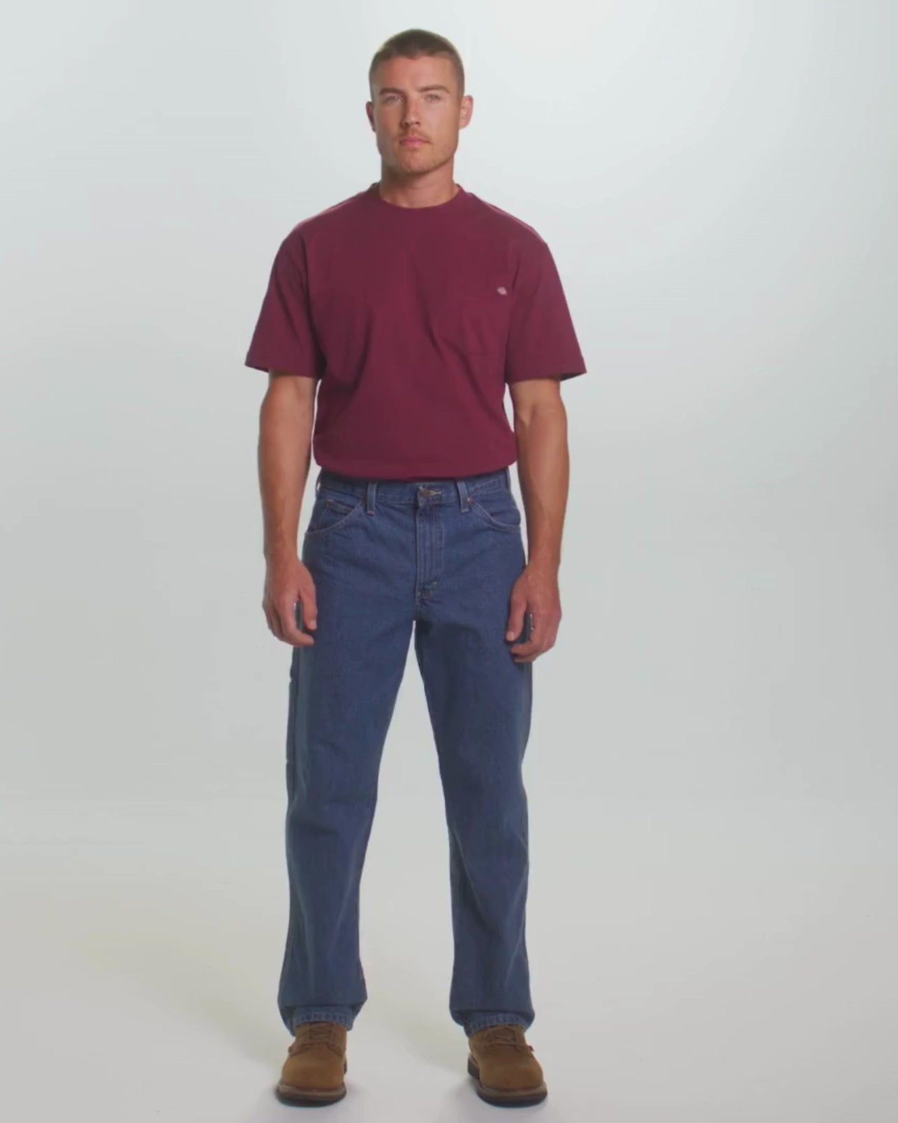 Relaxed Fit Heavyweight Carpenter Jeans - Stonewashed Indigo Blue