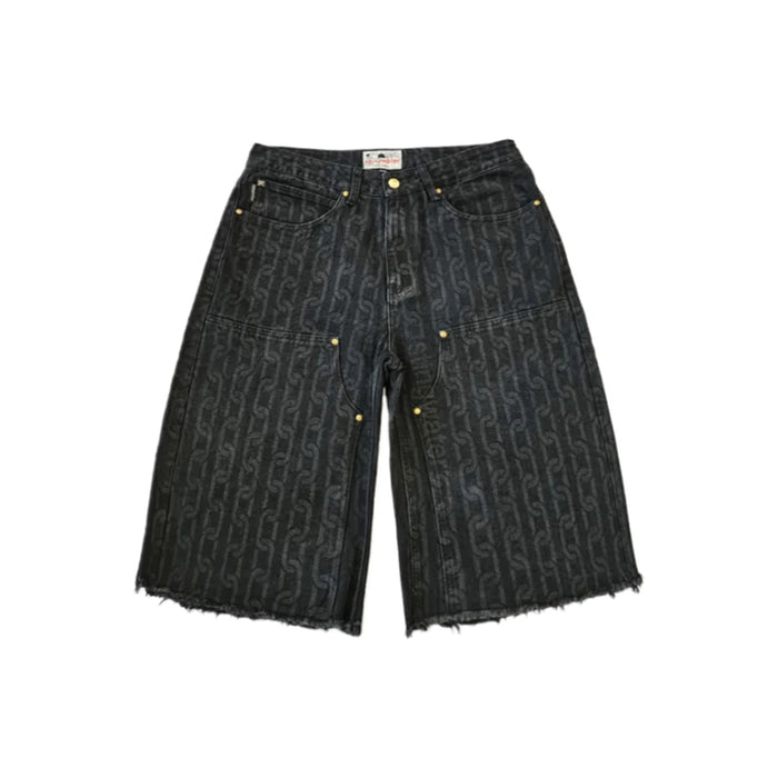 Signature Chain Double Knee Canvas Shorts