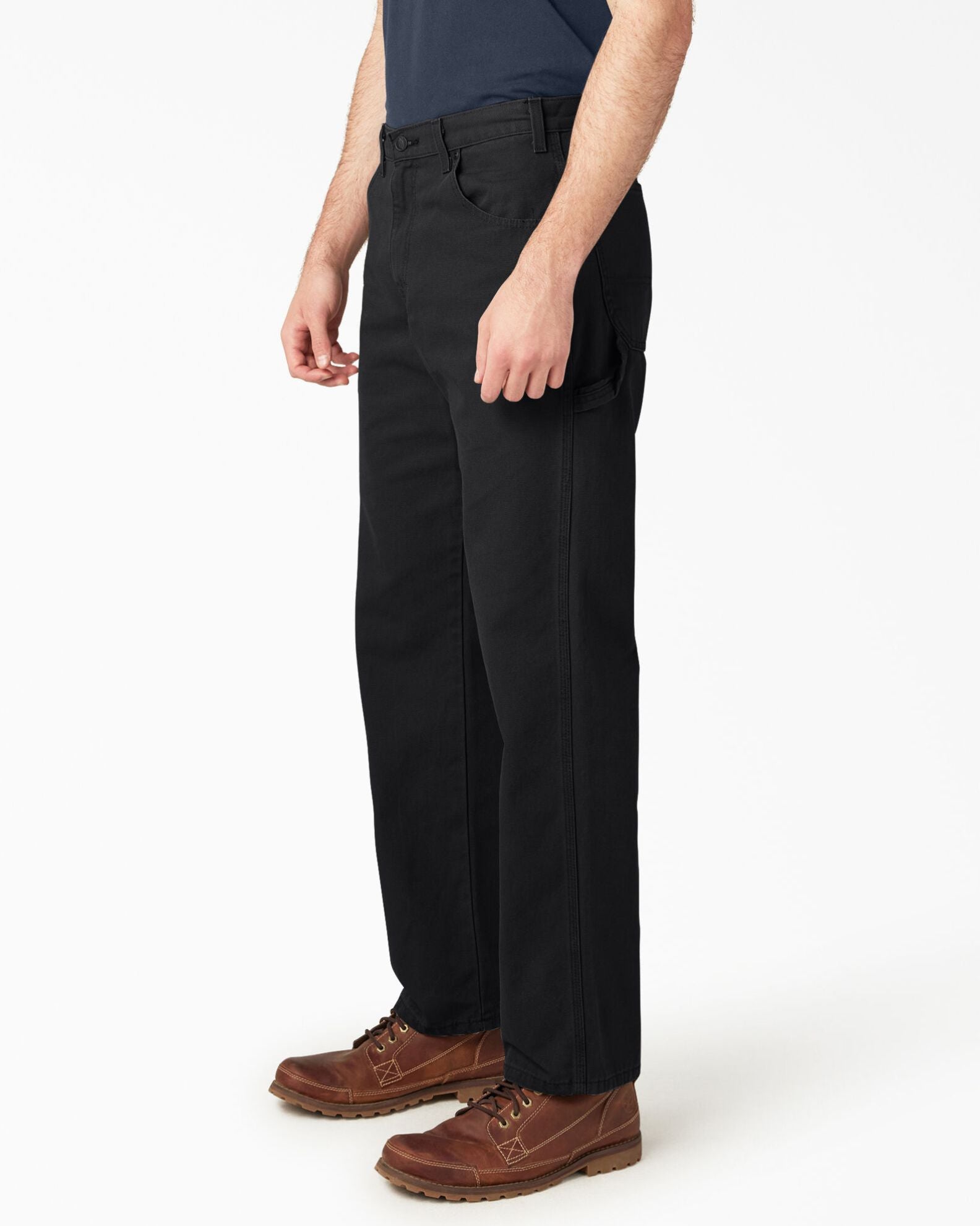 Dickies Relaxed Fit Heavyweight Duck Carpenter Pants - Rinsed Black