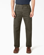 Dickies Relaxed Fit Heavyweight Duck Carpenter Pants - Rinsed Moss Green
