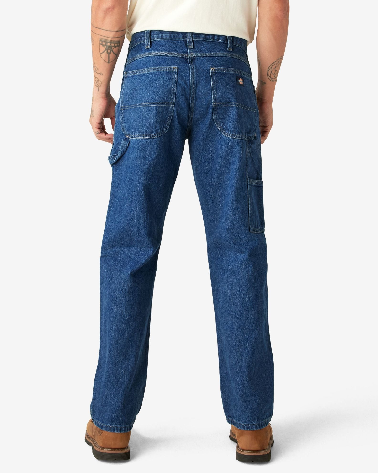 Dickies Relaxed Fit Heavyweight Carpenter Jeans - Stonewashed Indigo Blue