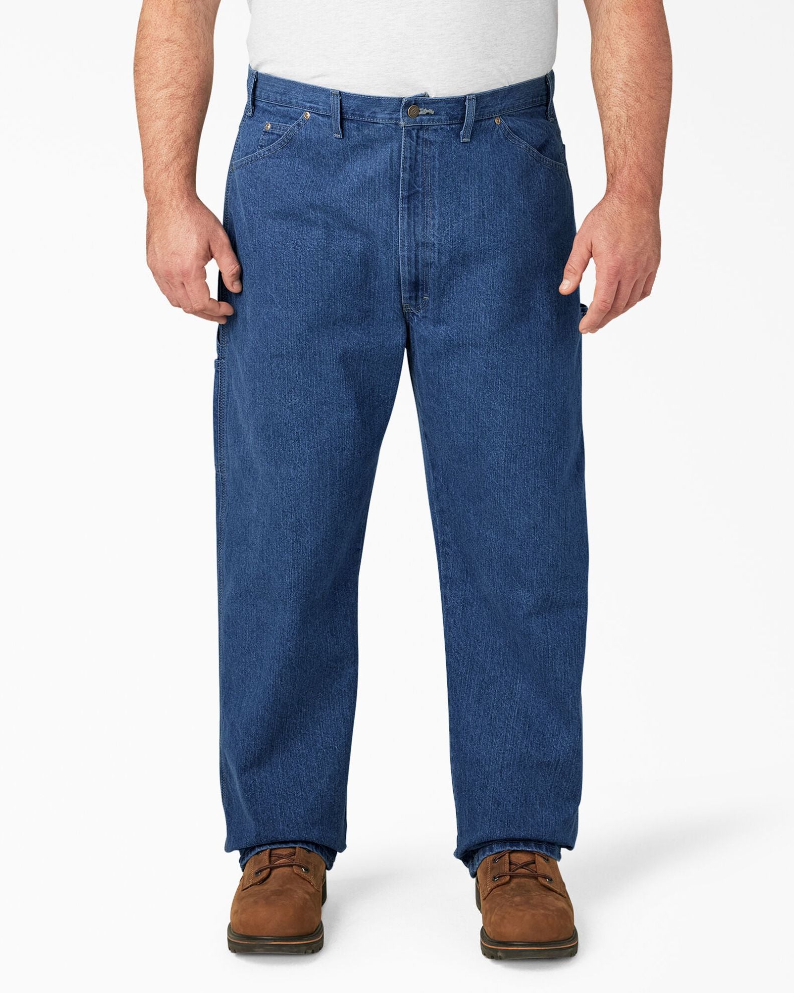 Dickies Relaxed Fit Heavyweight Carpenter Jeans - Stonewashed Indigo Blue