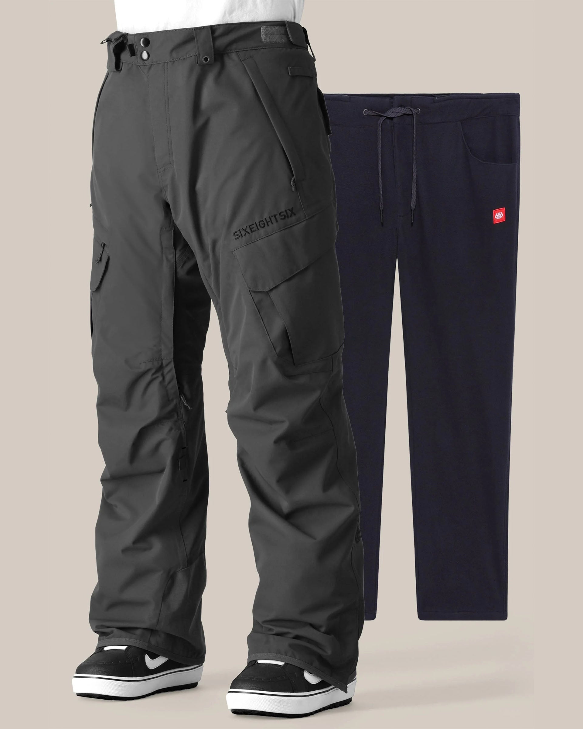 Men's Smarty 3-In-1 Cargo Snow Pant - Charcoal