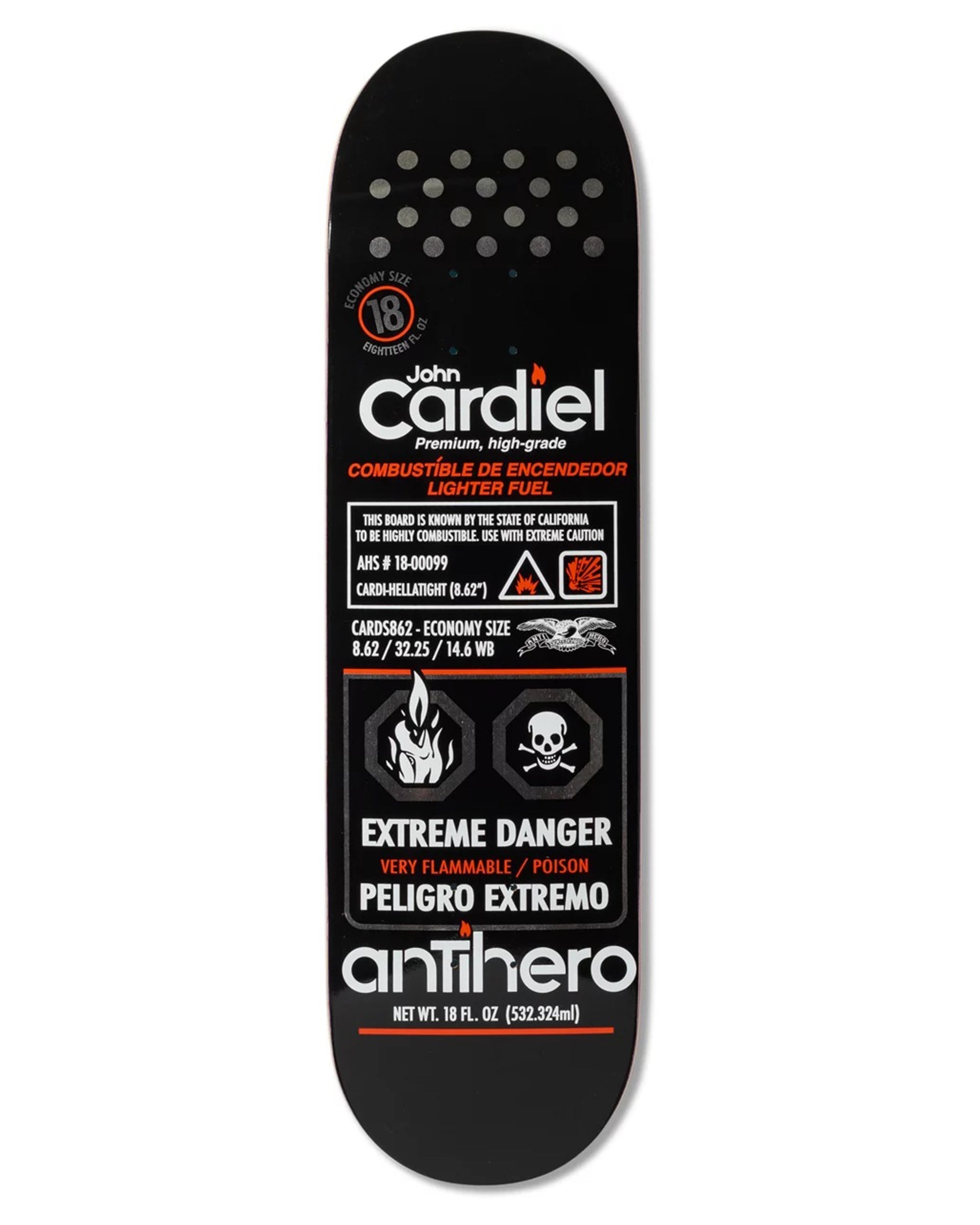 Anti-Hero John Cardiel Fueled 8.62" Deck