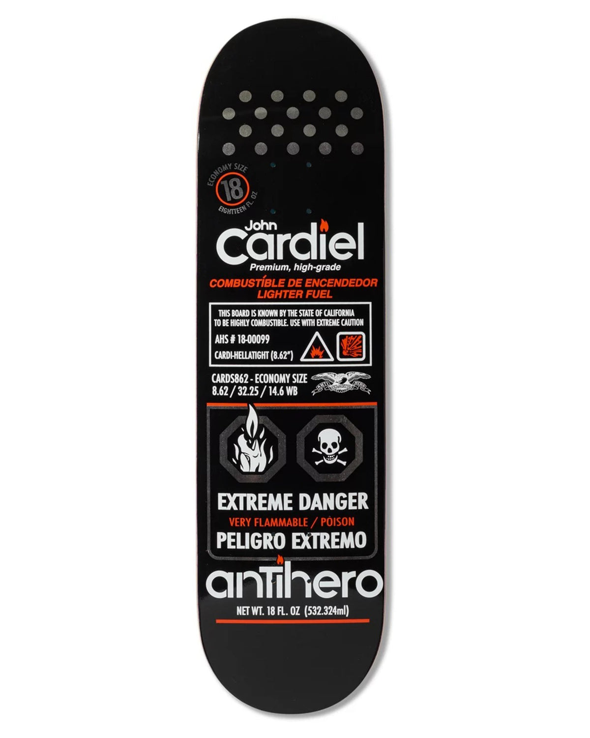Anti-Hero John Cardiel Fueled 8.62" Deck