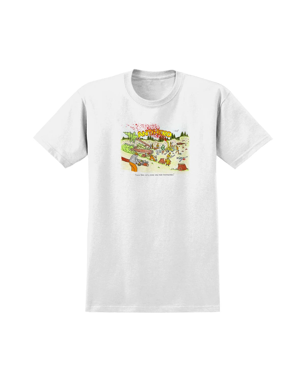 Anti-Hero Porous Walker Deforestation S/S T-Shirt - White