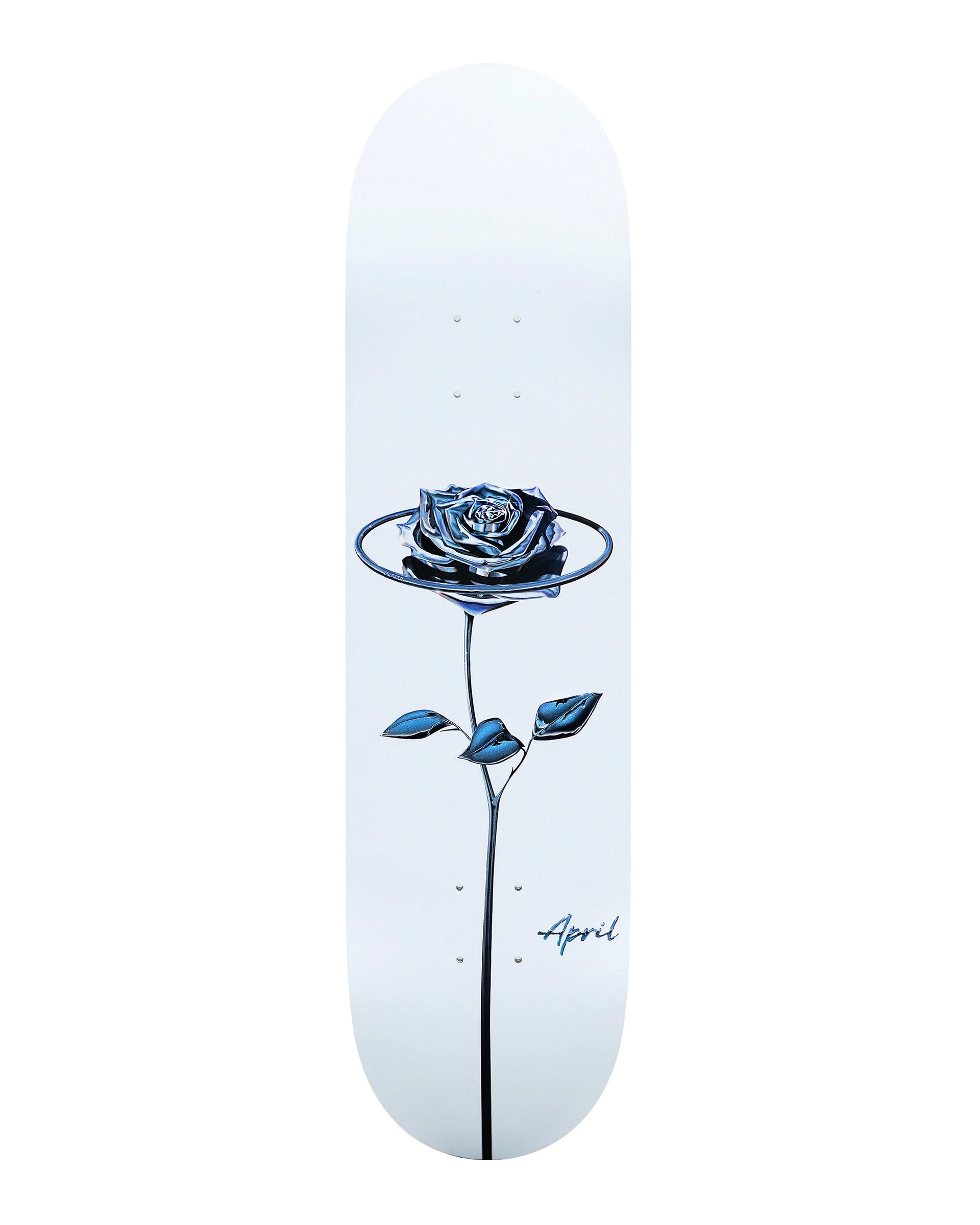 April Skateboards Chrome Rose White 8.25" Deck