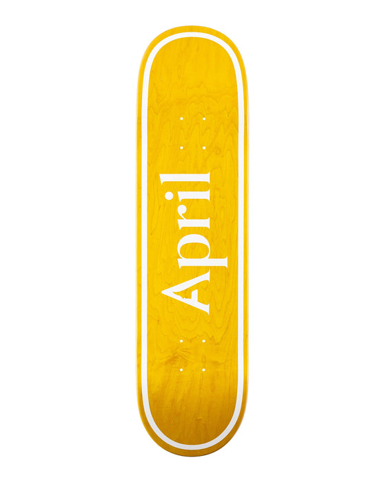 April Skateboards OG Logo Yellow Deck