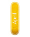 April Skateboards OG Logo Yellow Deck