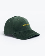 Autumn Cord 6 Panel Strapback Hat - Green