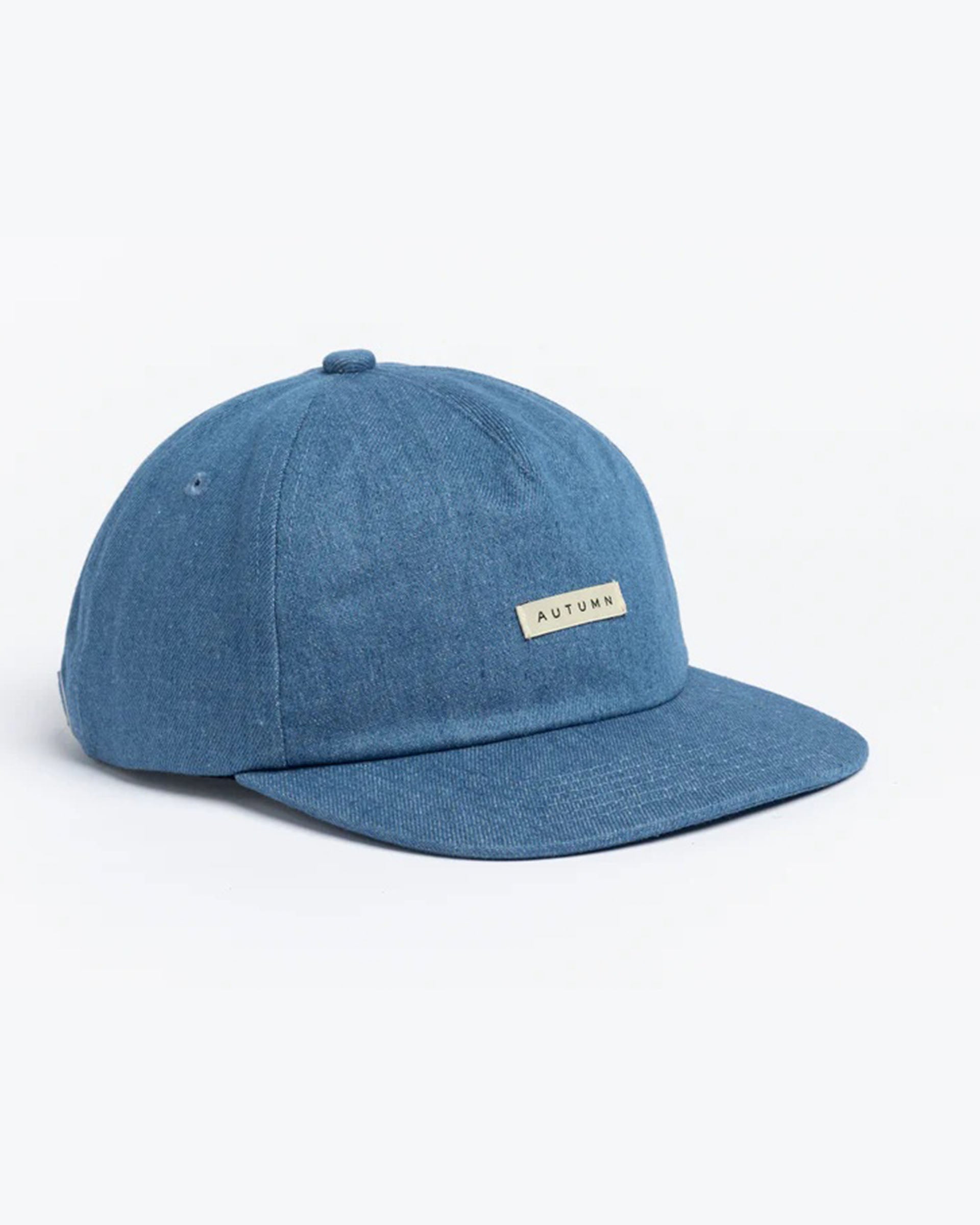 Autumn Mixed 5 Panel Snapback Hat - Denim