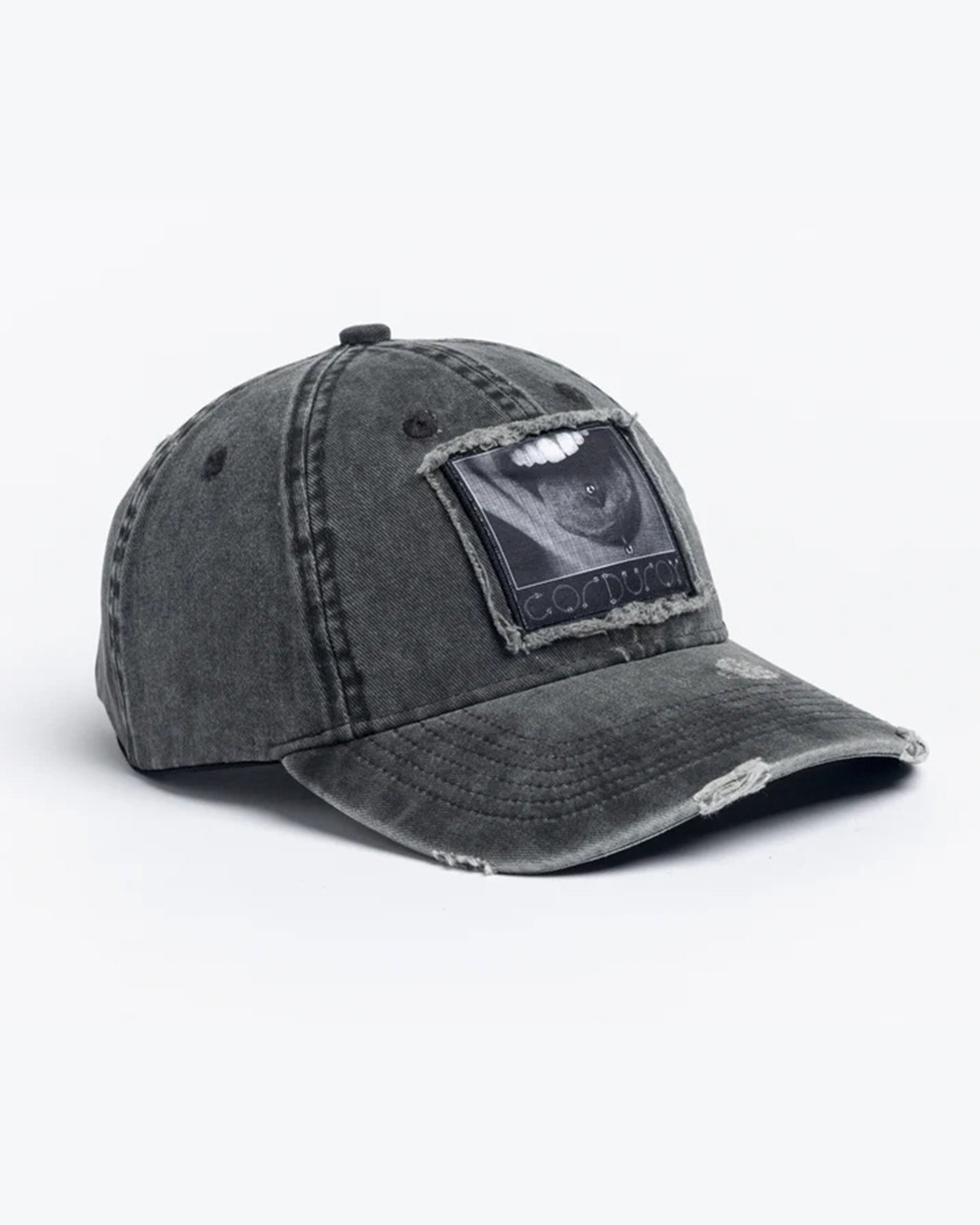 Corduroy Washed 6 Panel Hat - Black