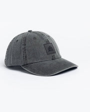 Autumn Washed 6 Panel Strapback Hat - Black