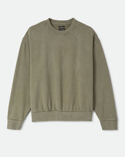Brixton Baseline Crew Fleece - Olive Surplus Vintage Wash