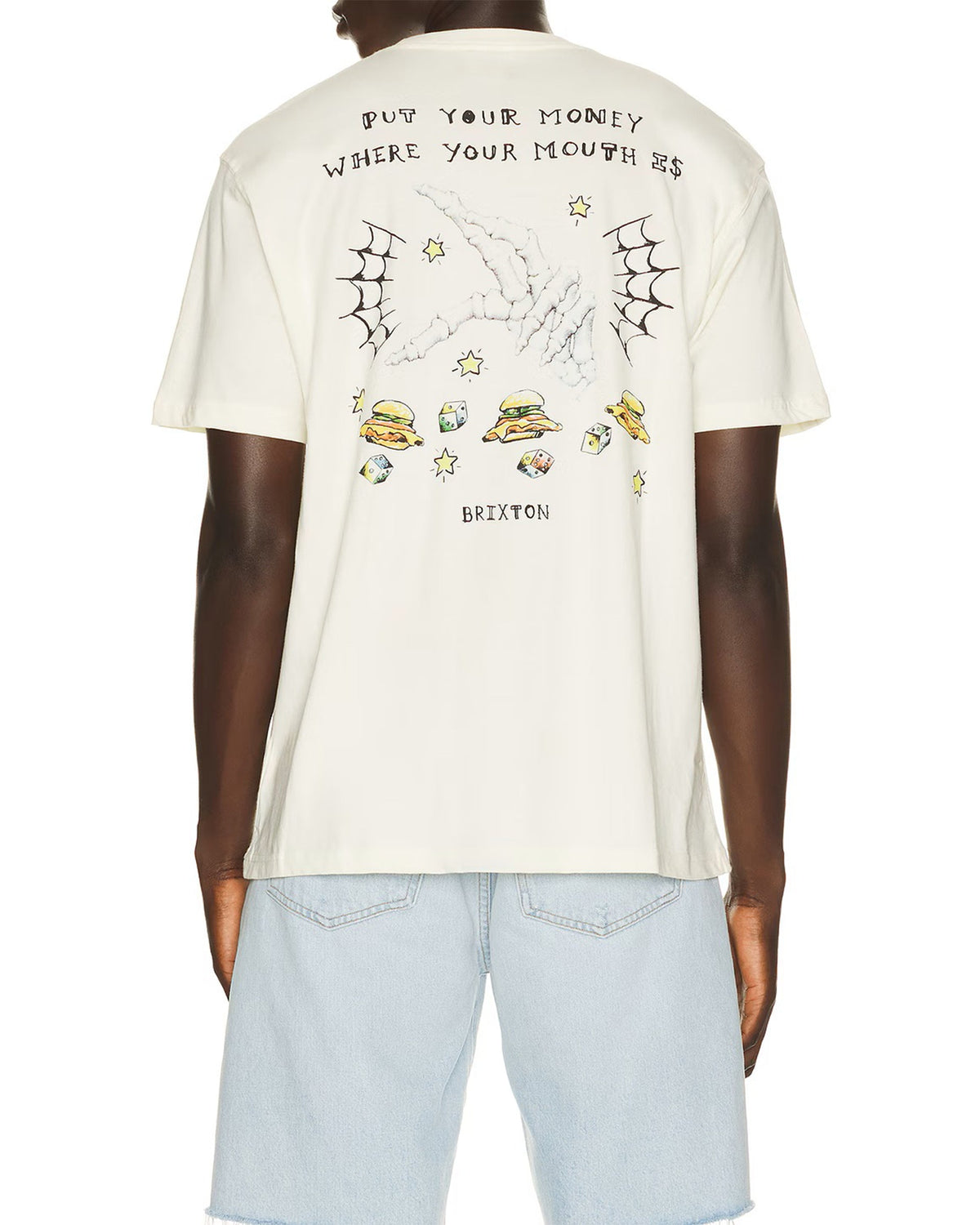 Brixton x Burger She Wrote Short Sleeve T-Shirt - Natural