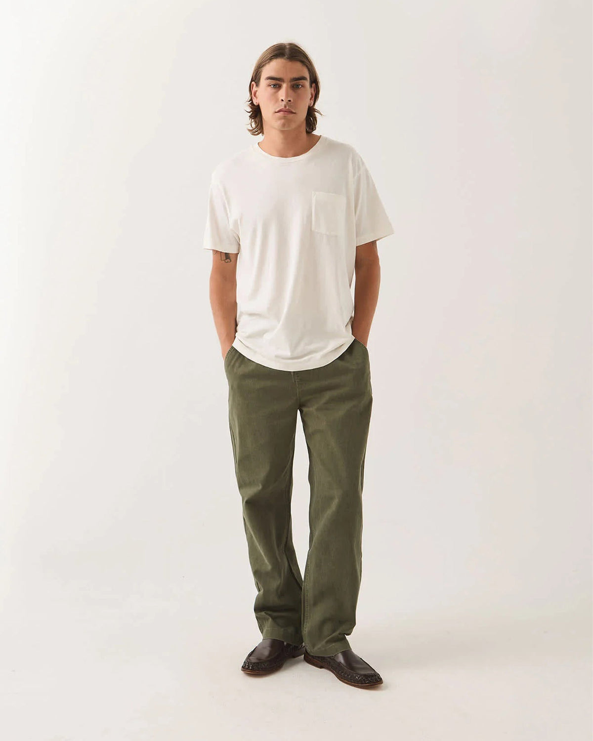 Brixton Everyday E-Waist Pant - Dark Olive