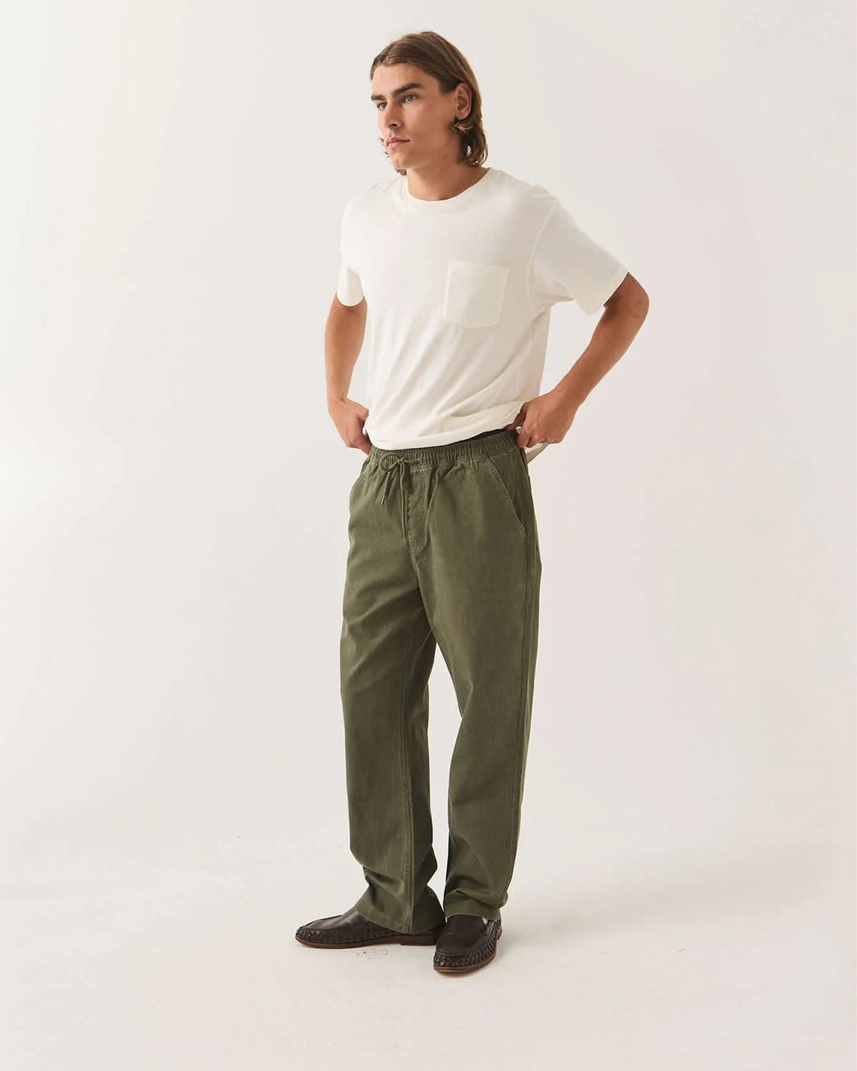Brixton Everyday E-Waist Pant - Dark Olive