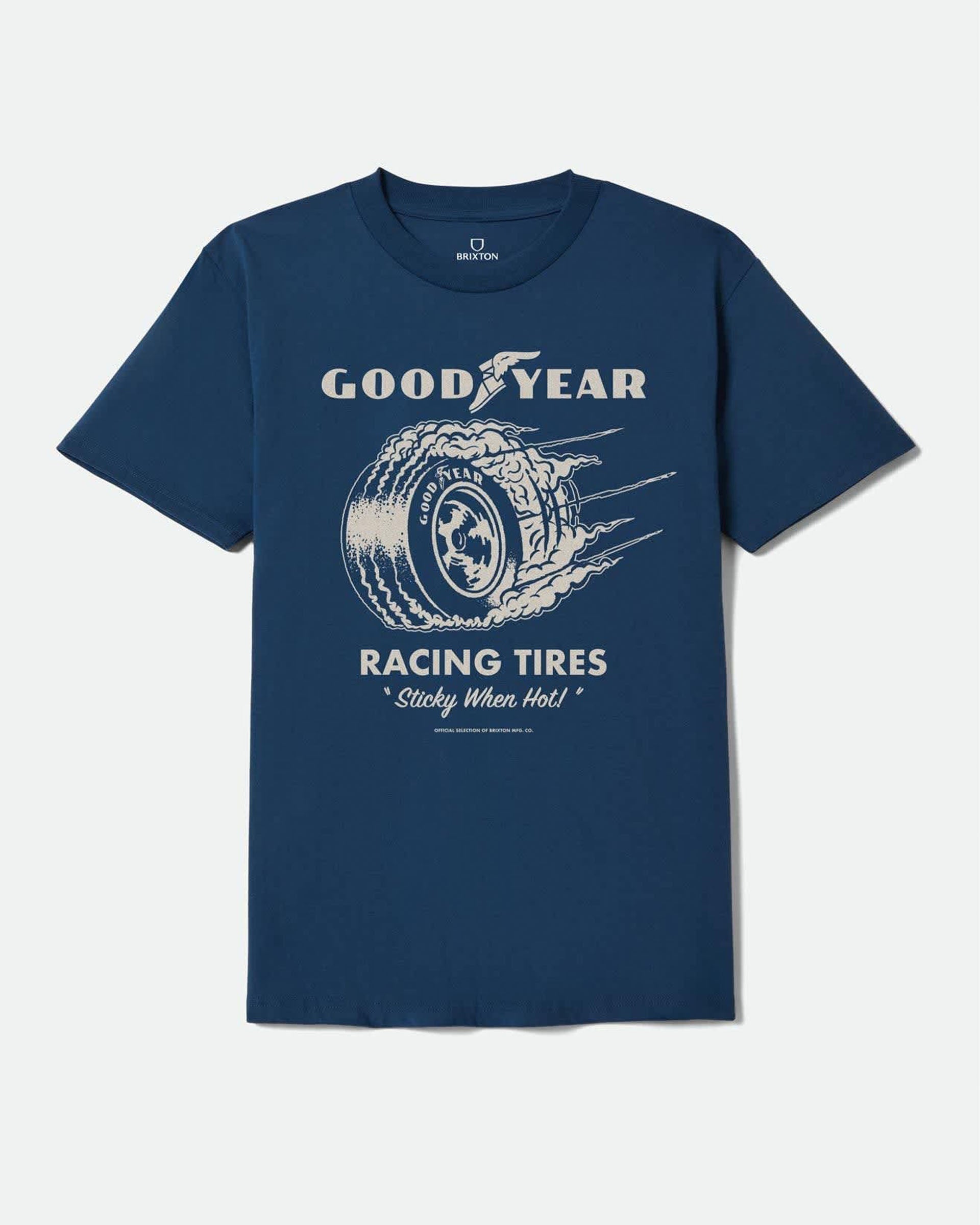 Brixton Goodyear Cheater Slick Standard Short Sleeve T-Shirt - Navy