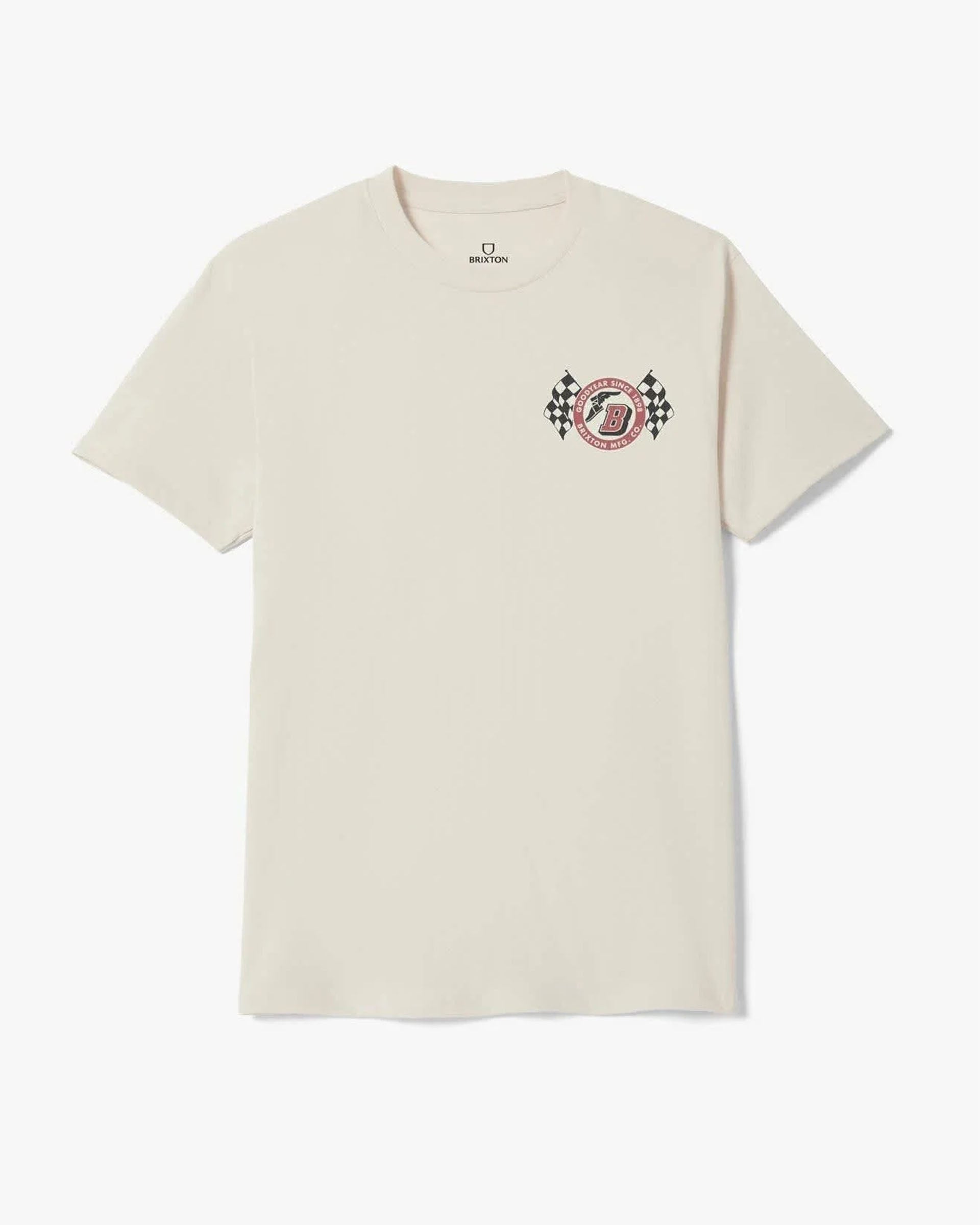 Brixton Goodyear Speedway Short Sleeve Standard T-Shirt - Cream