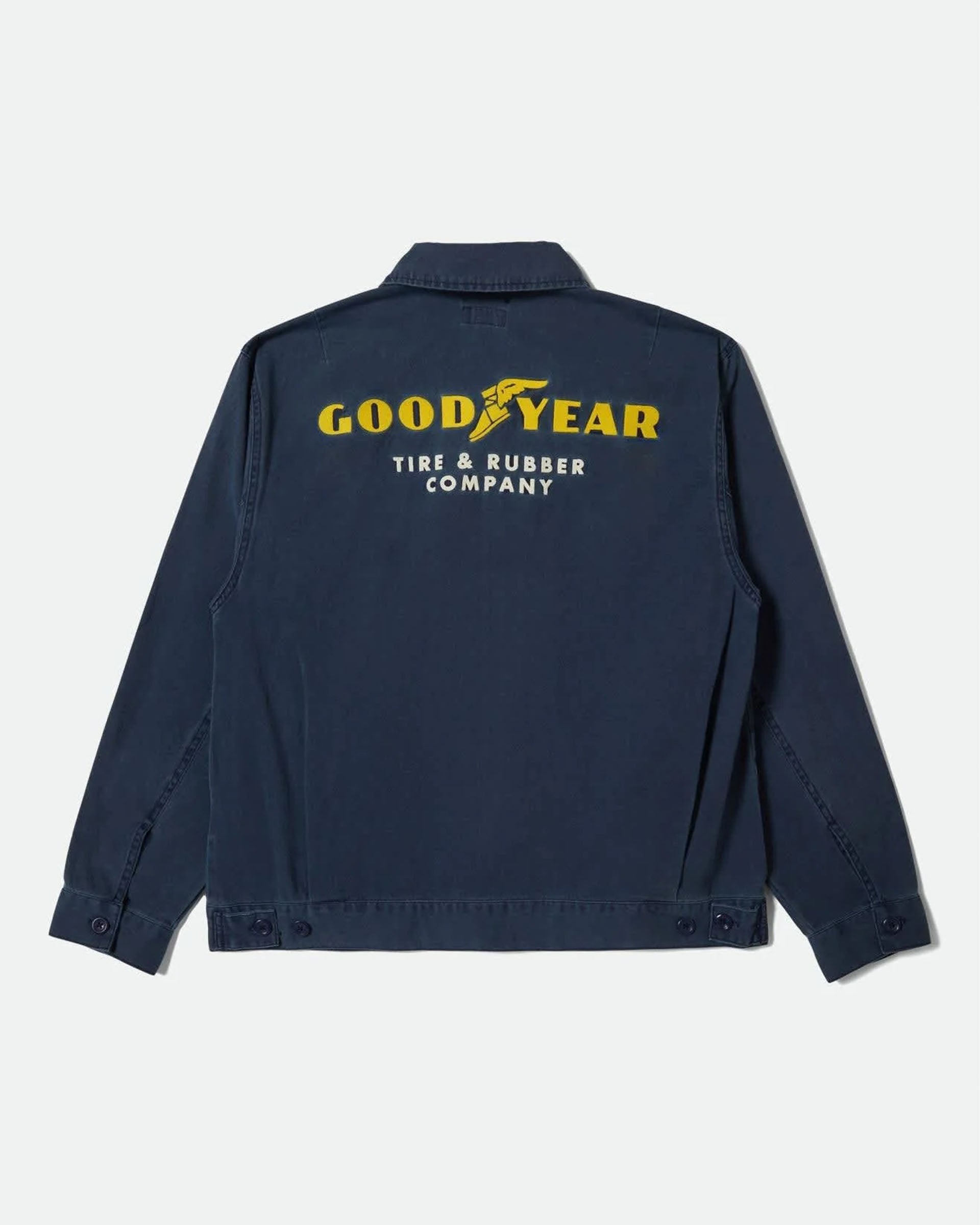 Brixton Goodyear Trademark Lightweight Coaches Jacket - Washed Navy