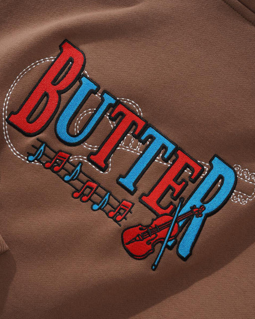 Butter Goods Arrangement Pullover Hoodie - Washed Brown