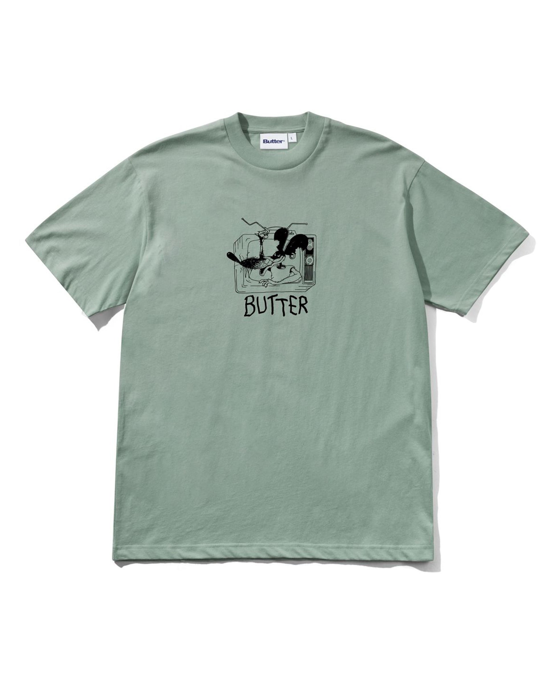 Butter Goods Channel Short Sleeve T-Shirt - Dull Mint