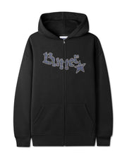 Butter Goods Edge Applique Zip-Thru Hoodie - Black