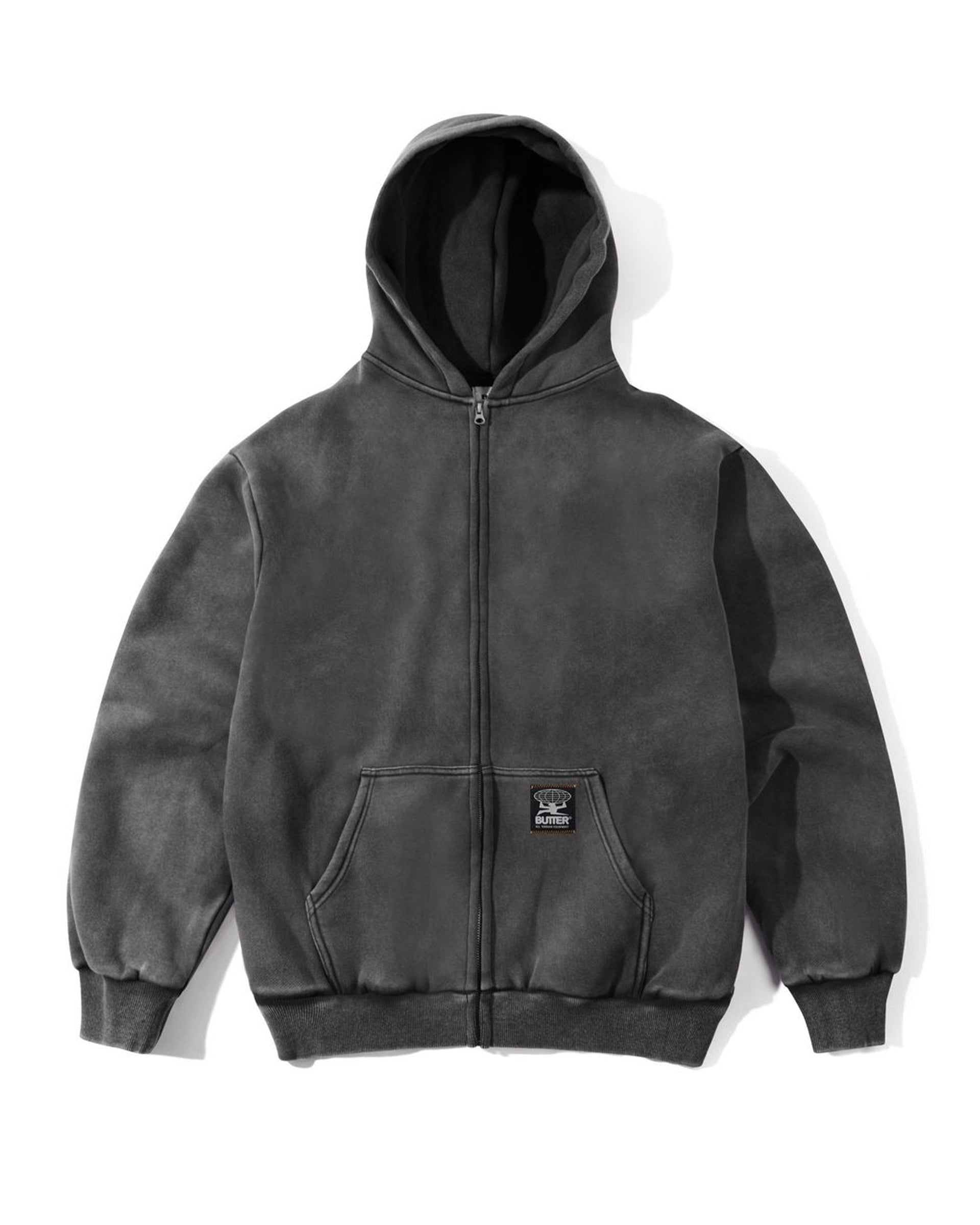 Butter Goods Garage Zip-Thru Hood - Faded Charcoal