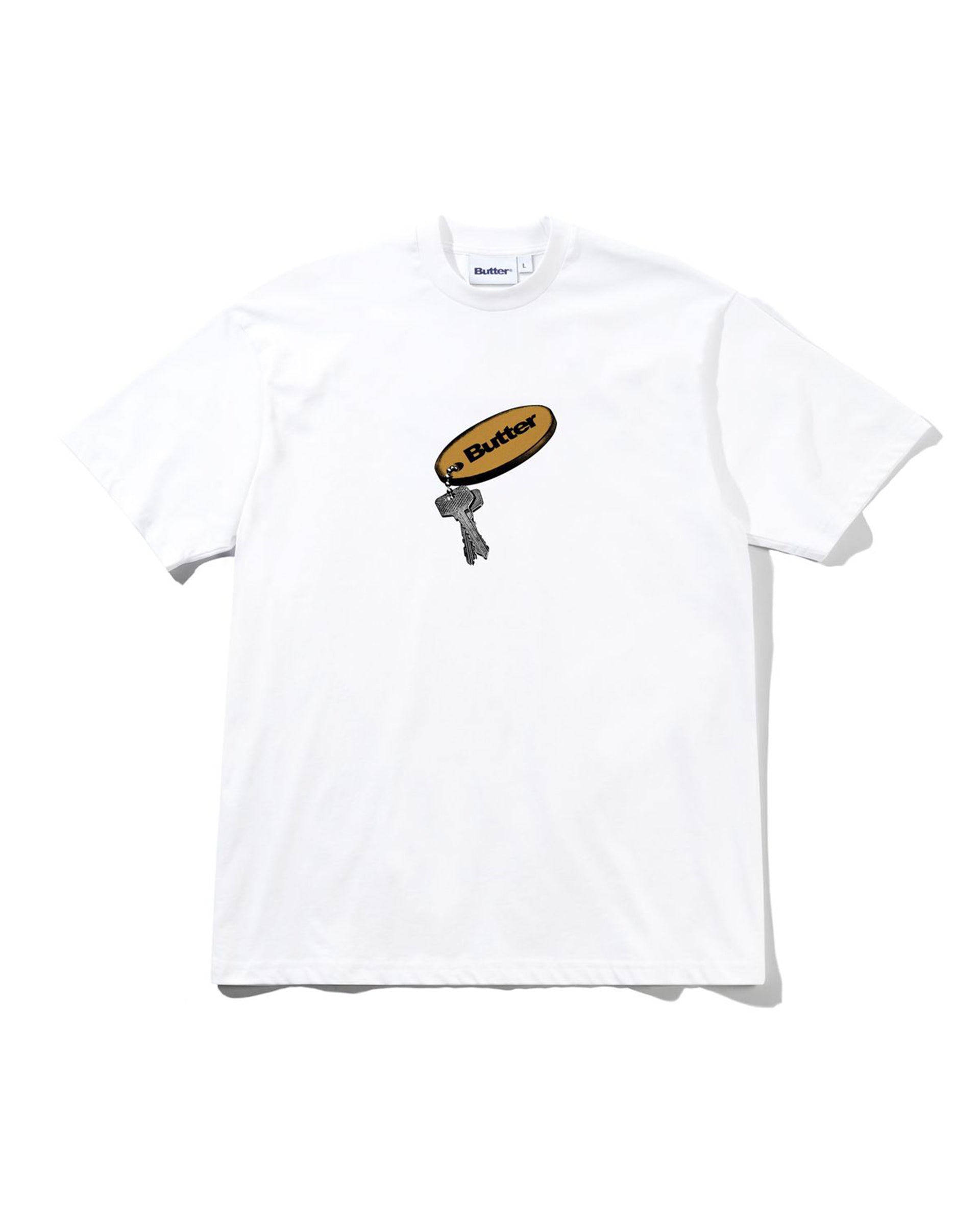 Butter Goods Key Chain Short Sleeve T-Shirt - White