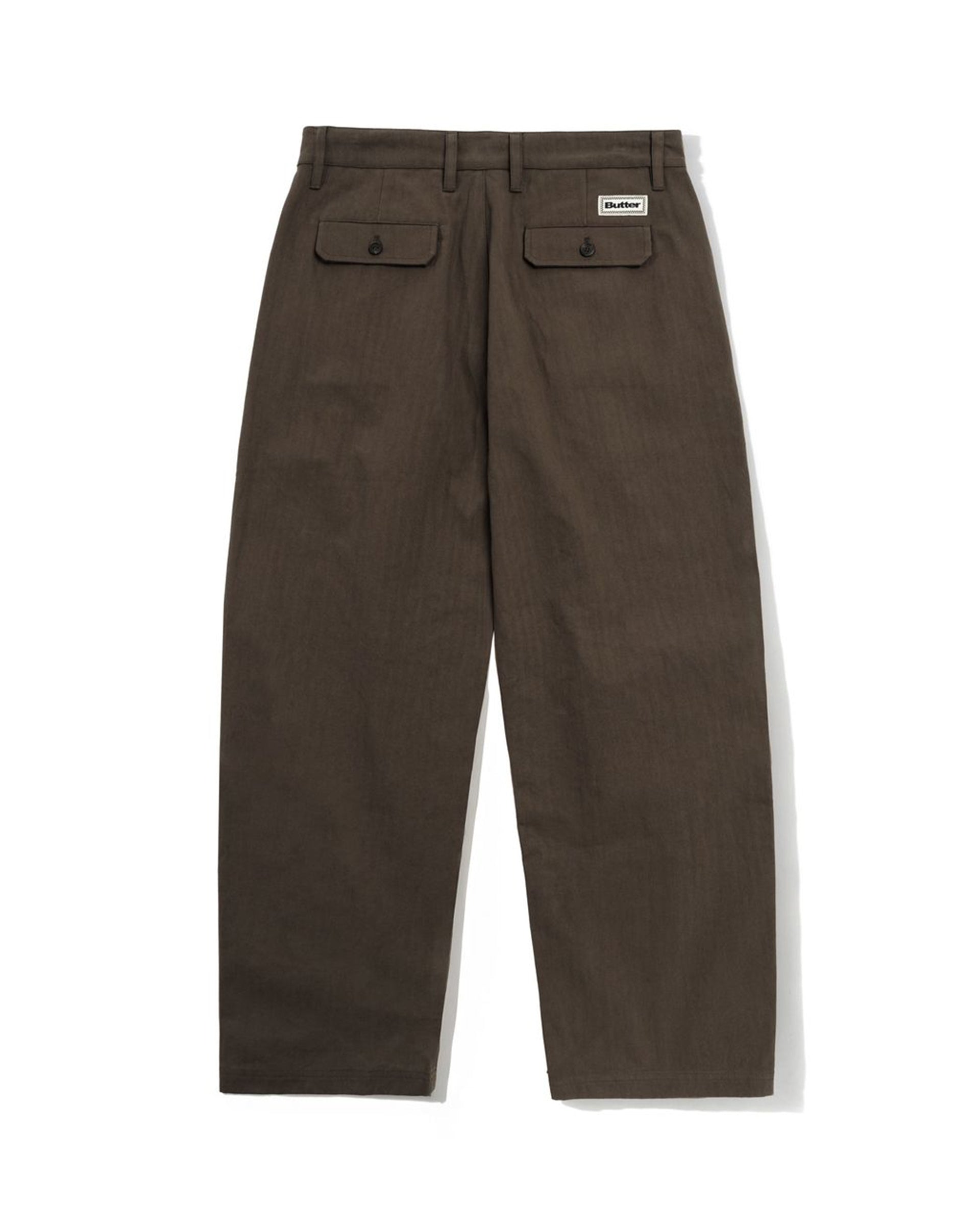 Butter Goods Pleated Trousers - Chocolate
