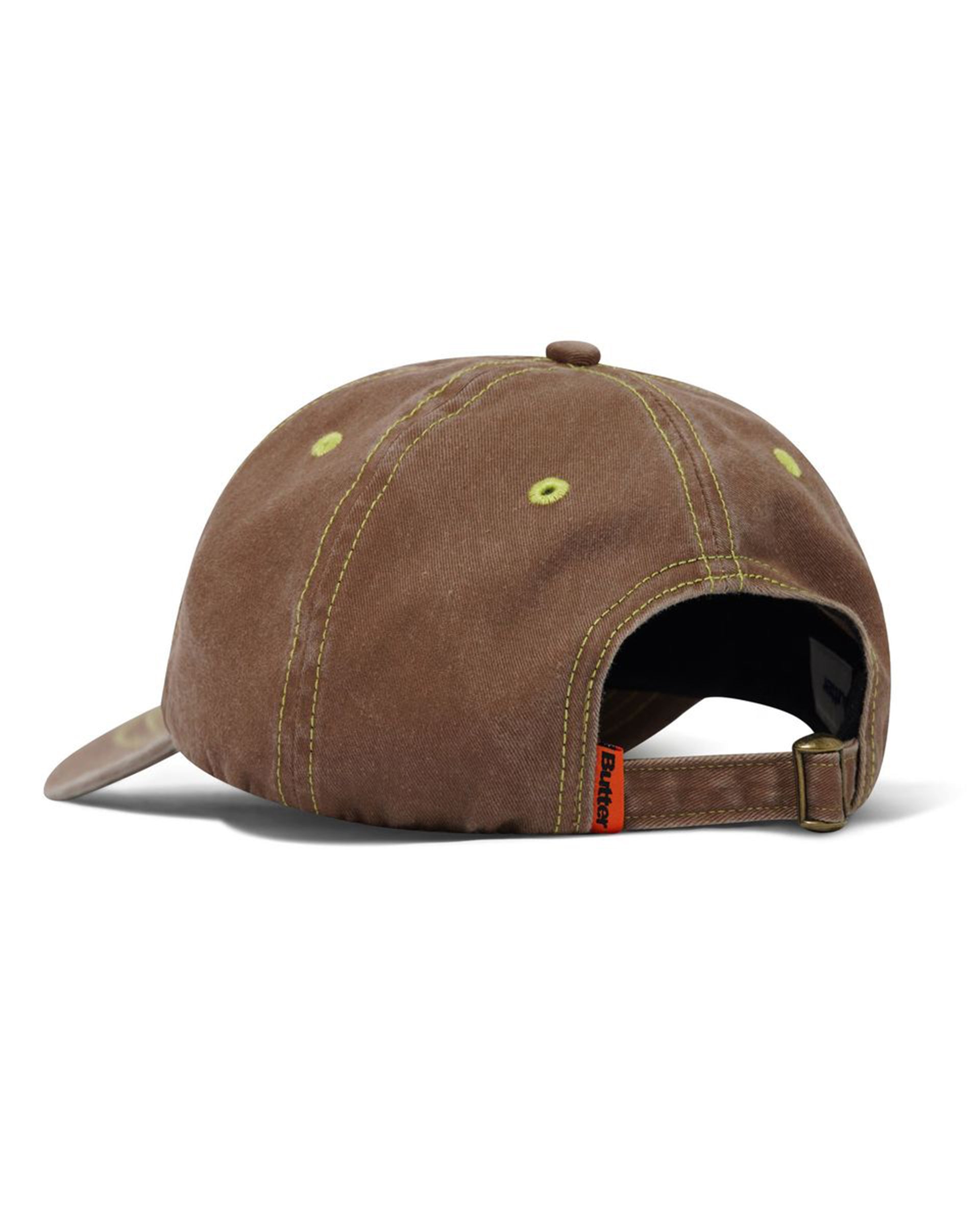Butter Goods Rounded Logo 6 Panel Cap - Washed Pecan
