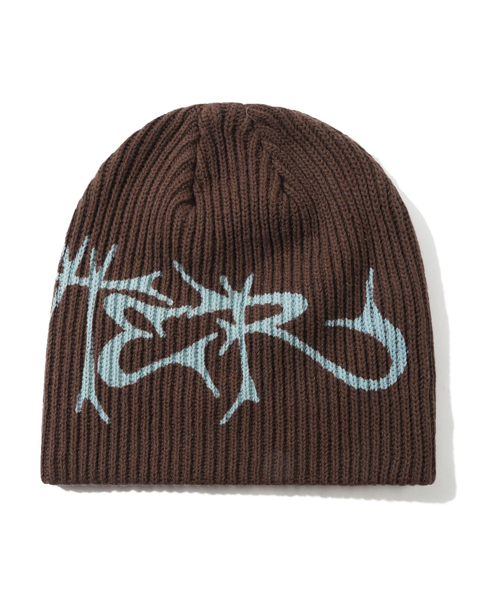 Butter Goods Scrawling Skully Beanie - Brown