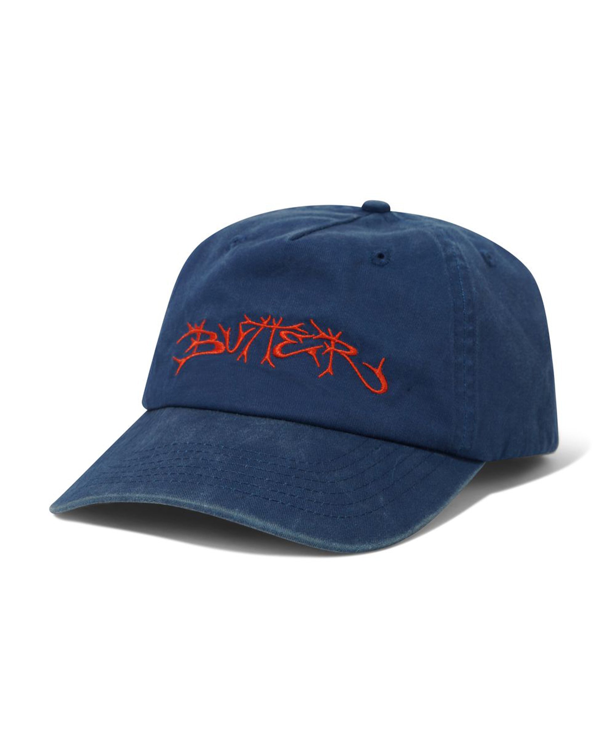 Butter Goods Scrawling 5 Panel Cap - Washed Navy