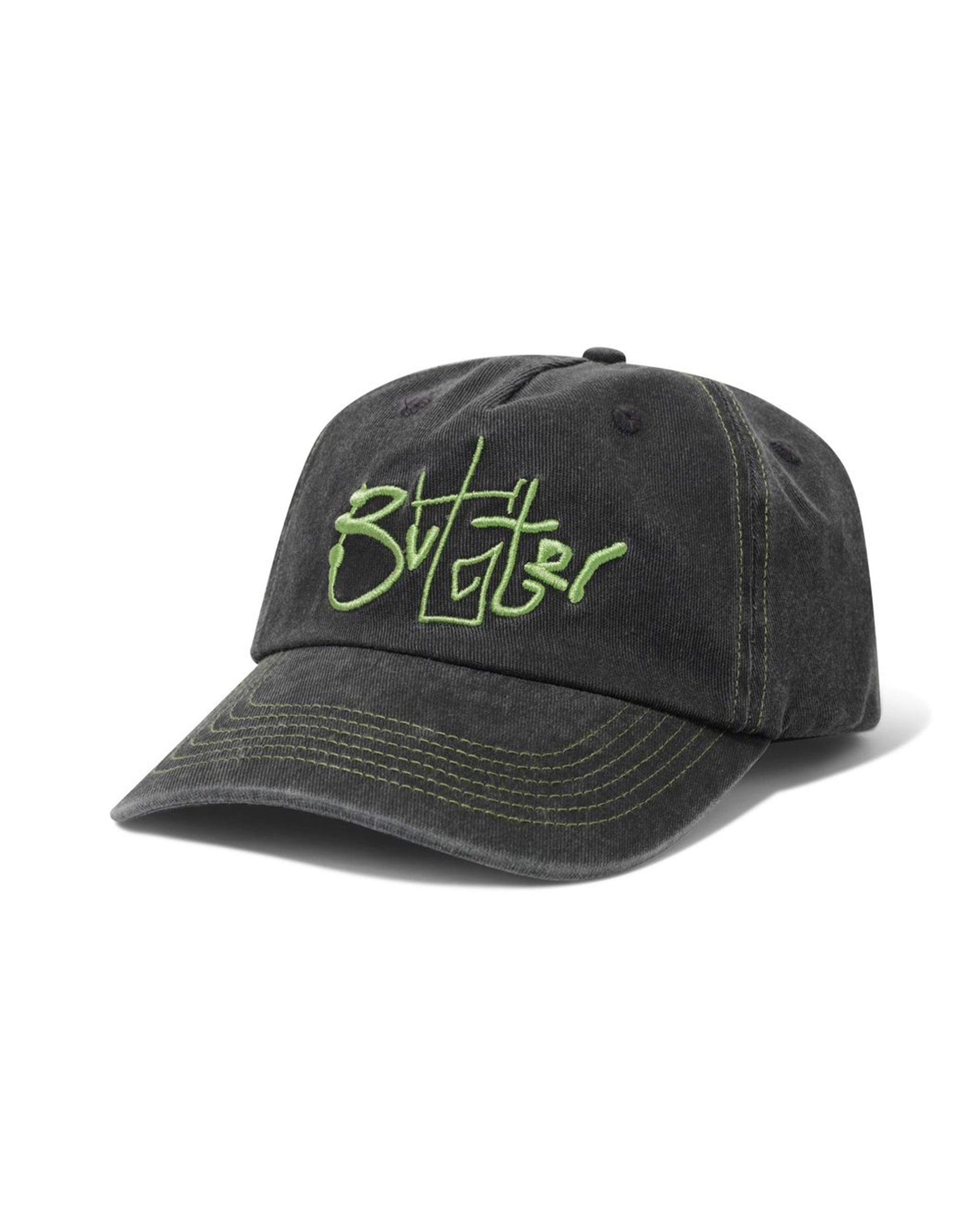 Butter Goods Scribble 5 Panel Cap - Washed Black