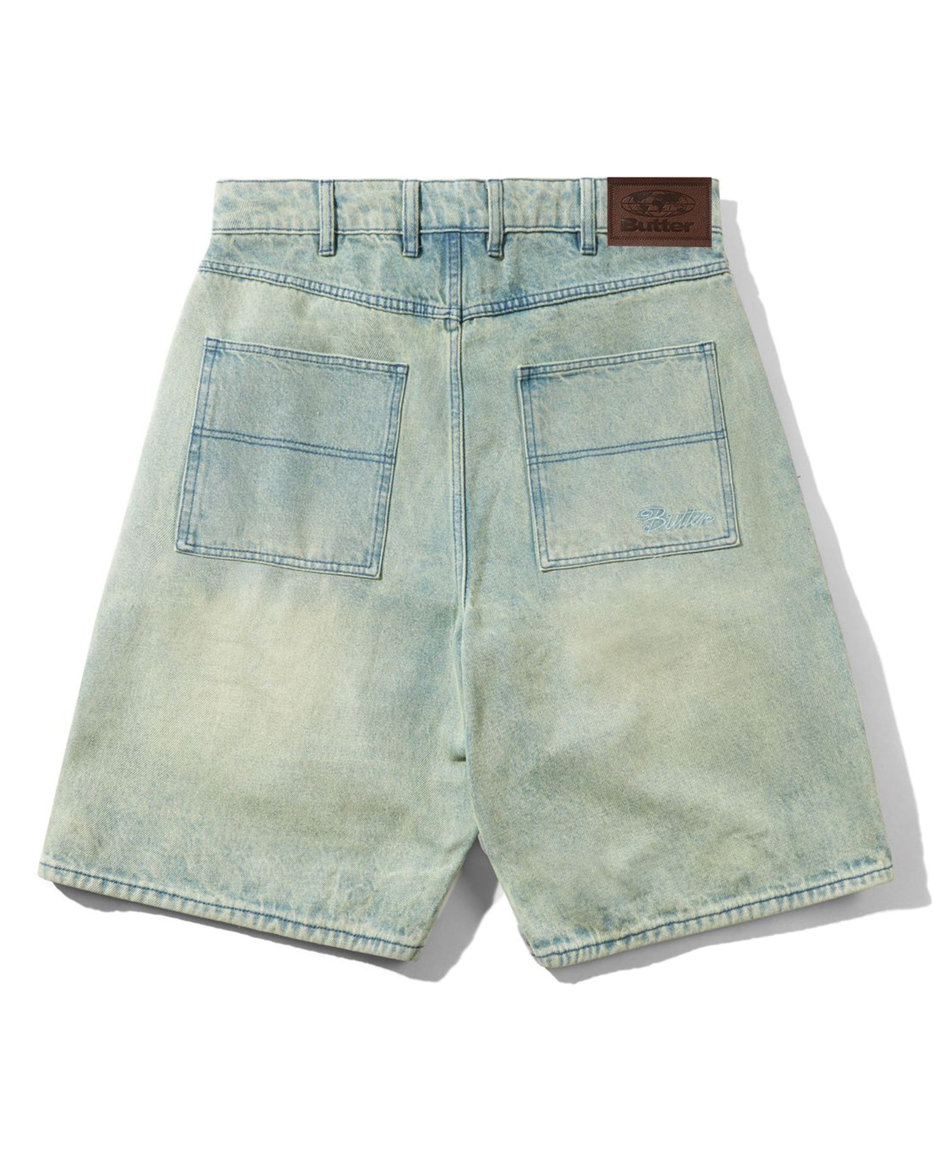 Butter Goods Trim Denim Shorts - Sunfade Blue