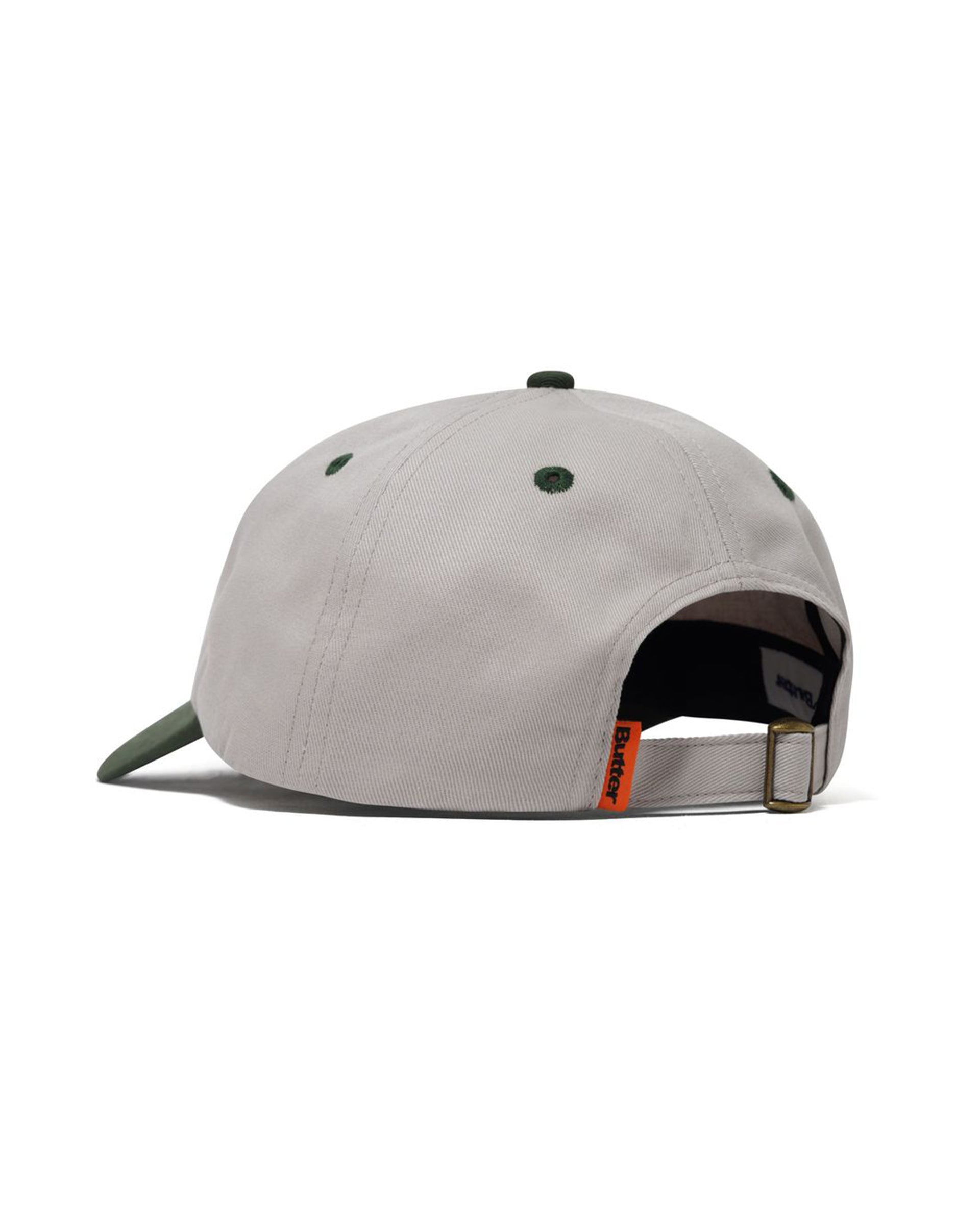 Butter Goods Turtle 6 Panel Hat - Light Grey/Seaweed