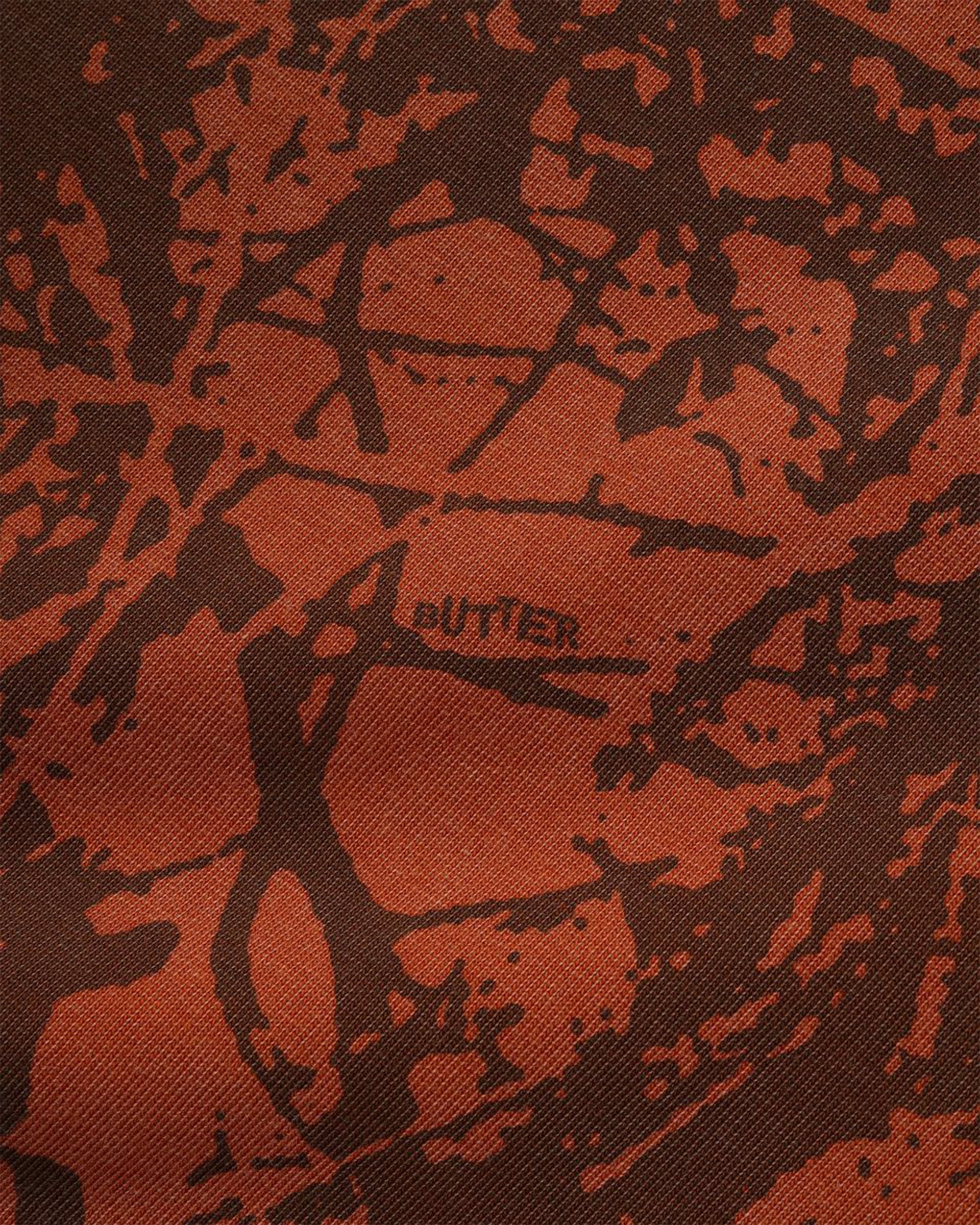 Butter Goods Woods Camo Short Sleeve T-Shirt - Washed Rust