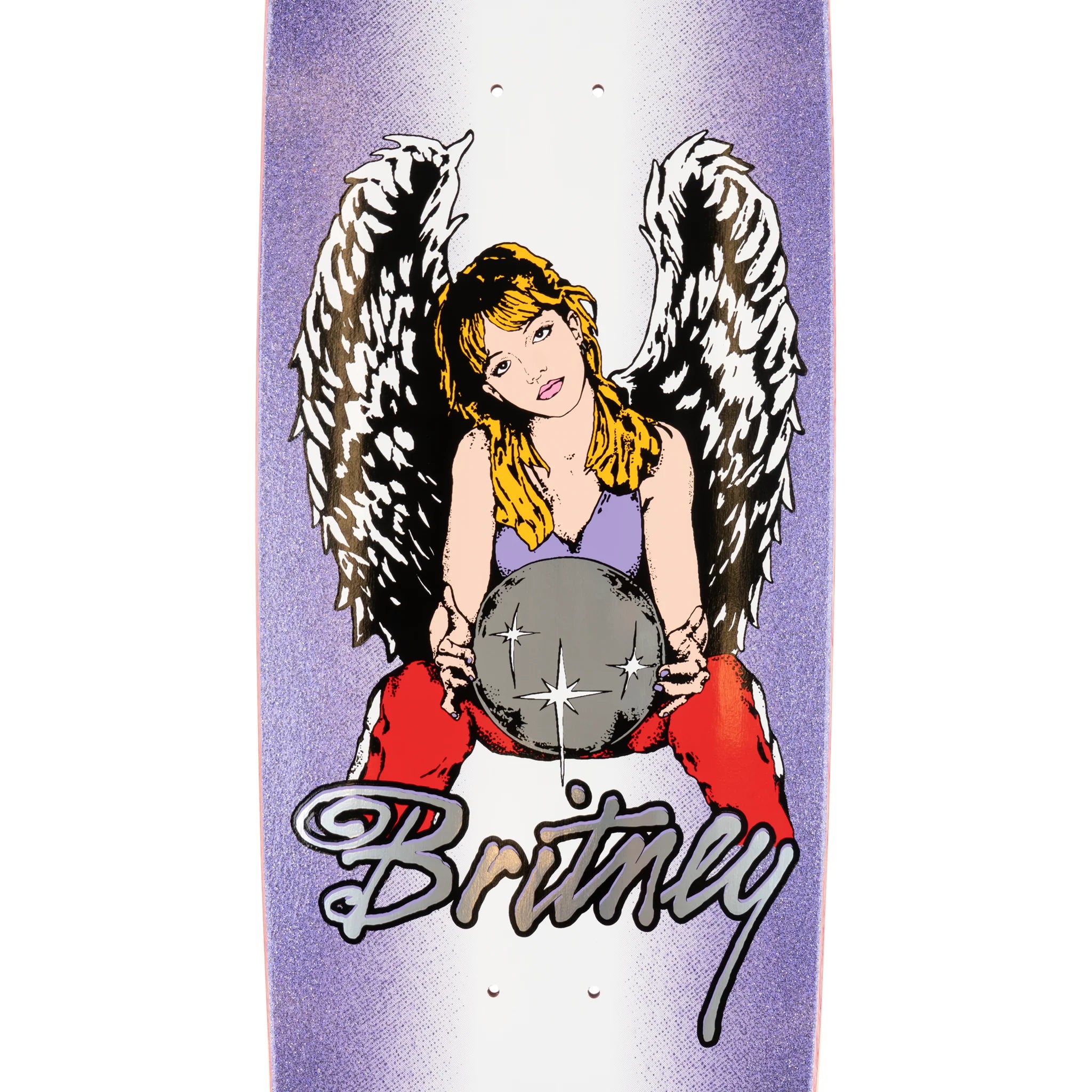 Britney Spears X Welcome - Angel on Boline 2.0 Skate Deck - Purple/White - 9.5"