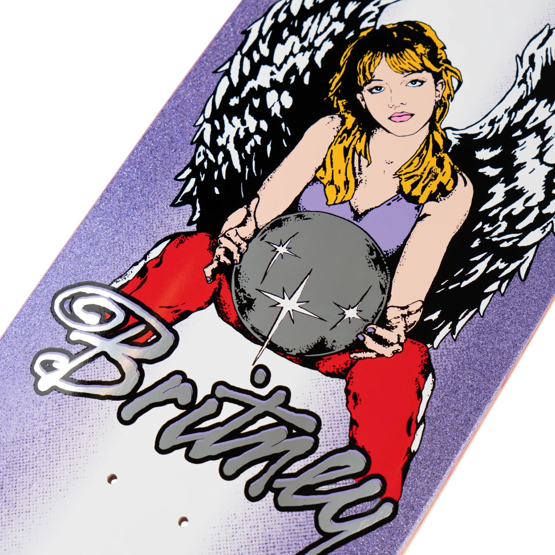 Britney Spears X Welcome - Angel on Boline 2.0 Skate Deck - Purple/White - 9.5"