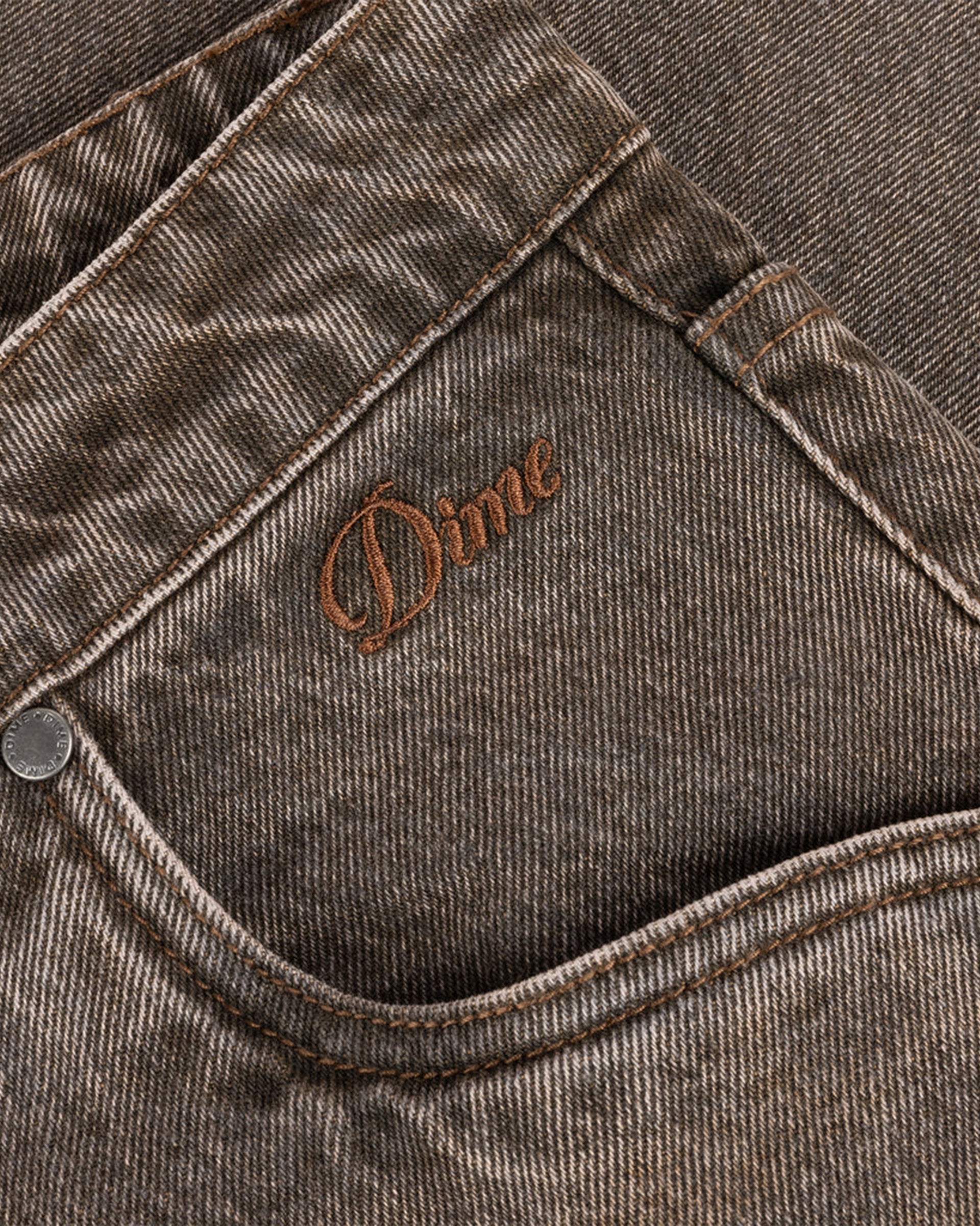 Dime MTL Baggy Denim Pants - Sandblasted Brown