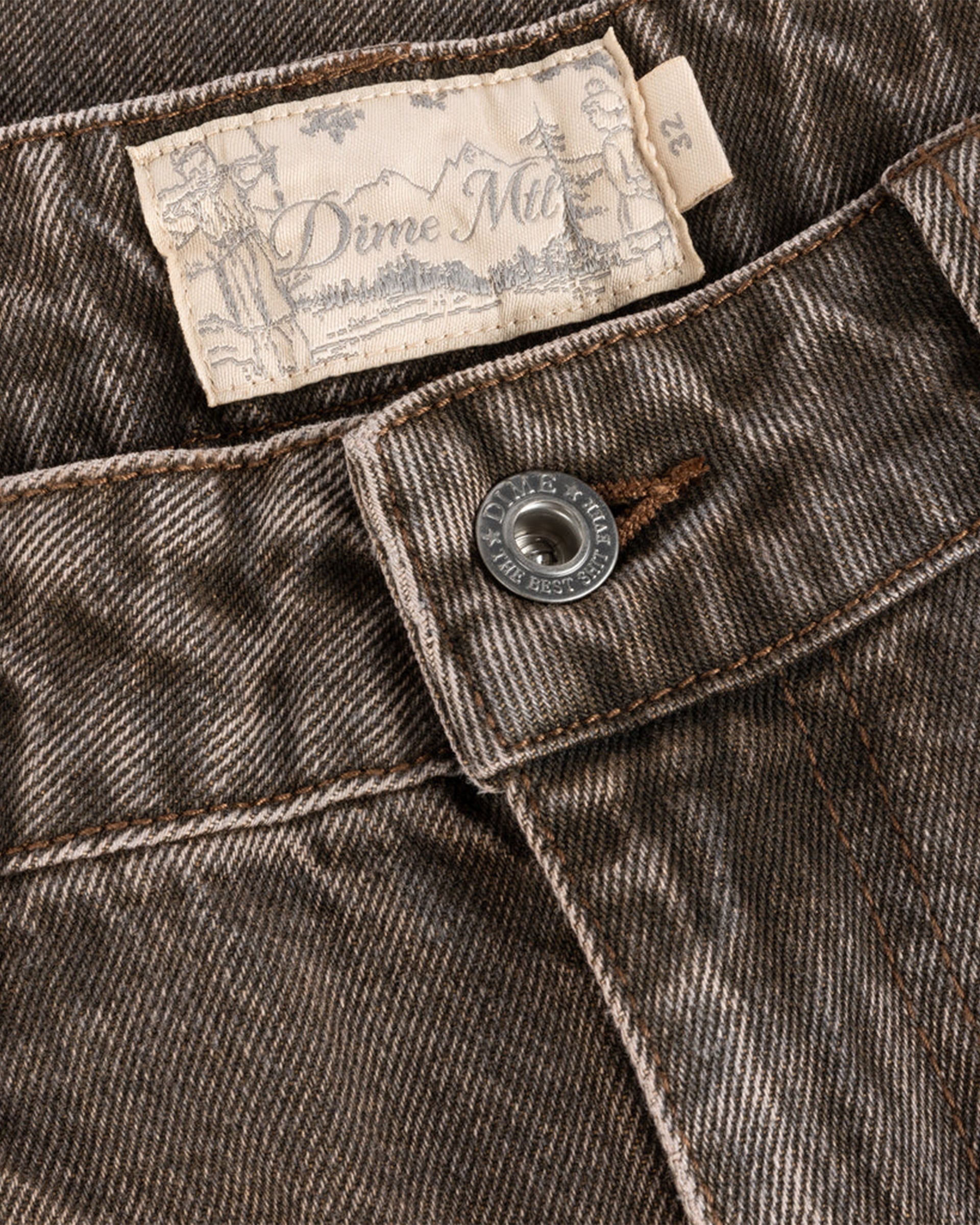 Dime MTL Baggy Denim Pants - Sandblasted Brown