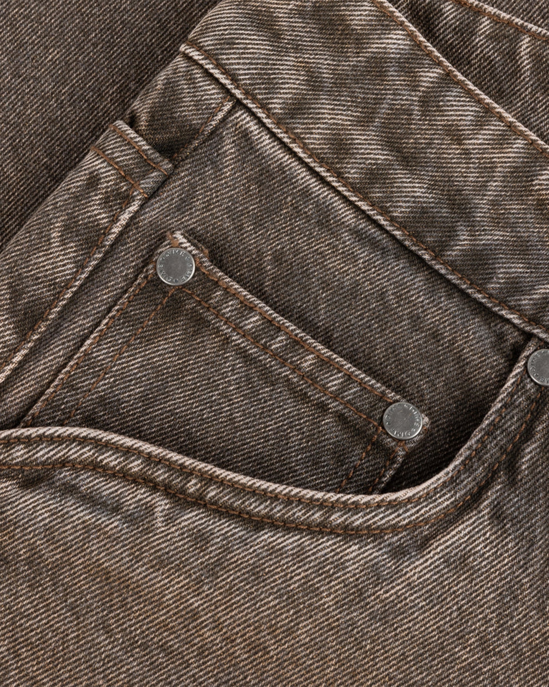 Dime MTL Baggy Denim Pants - Sandblasted Brown