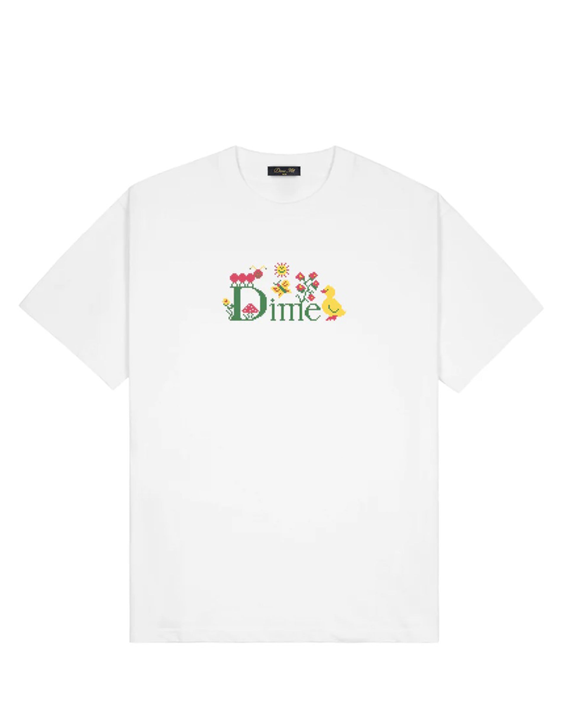 Dime MTL Classic Cross Stitch Short Sleeve T-Shirt - White