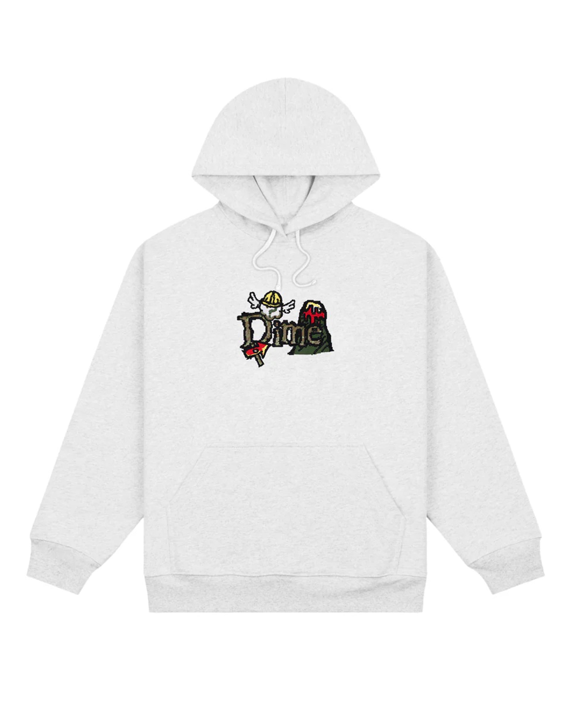 Dime MTL Classic Fuzzy Hoodie - Ash