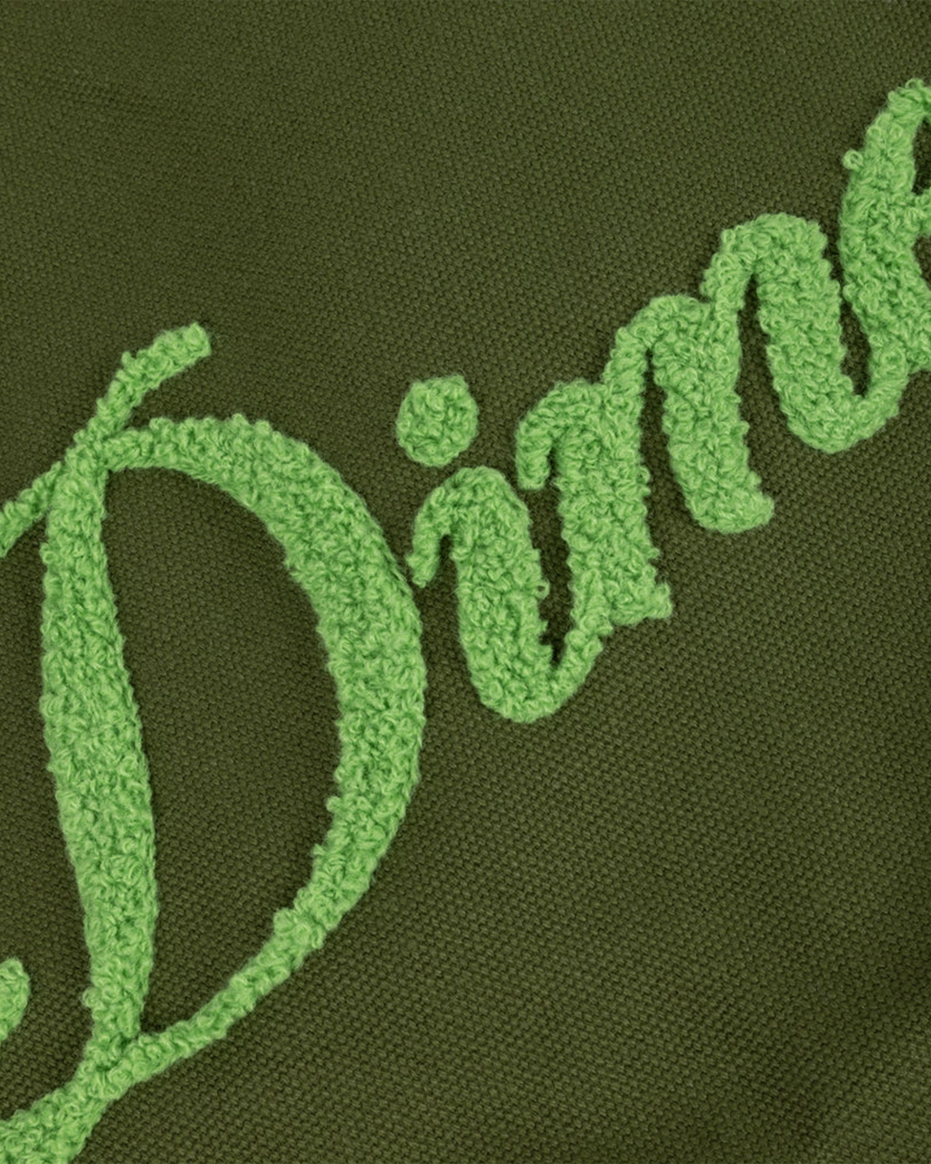 Dime MTL Cursive Chenille Tote Bag - Grass