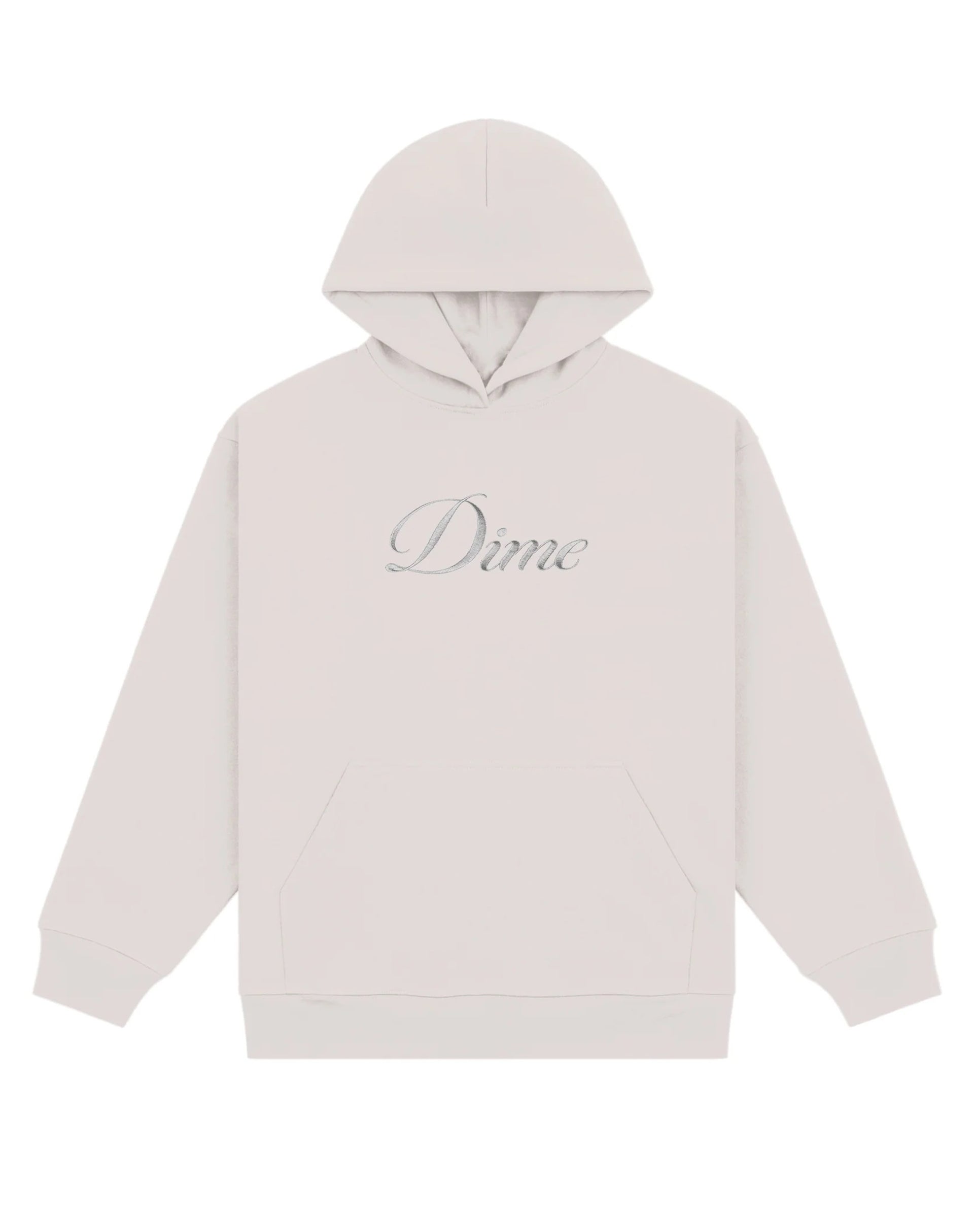 Dime MTL Cursive Pullover Hoodie - Heather Grey